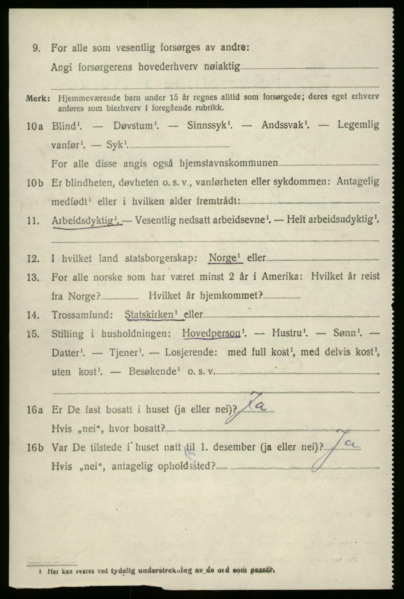 SAB, 1920 census for Innvik, 1920, p. 4104