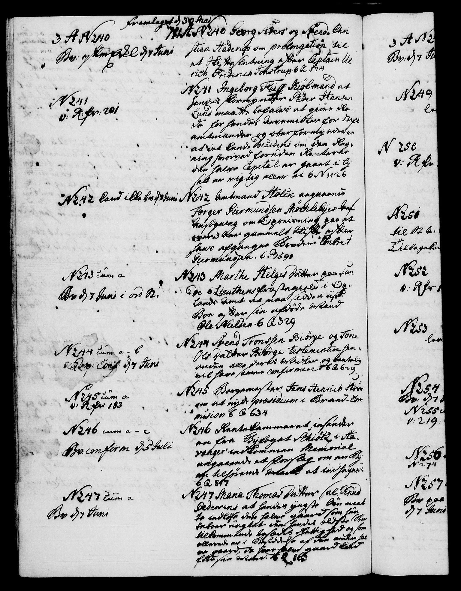 Danske Kanselli 1572-1799, AV/RA-EA-3023/I/Ia/L0001: 3. departements journal, 1771