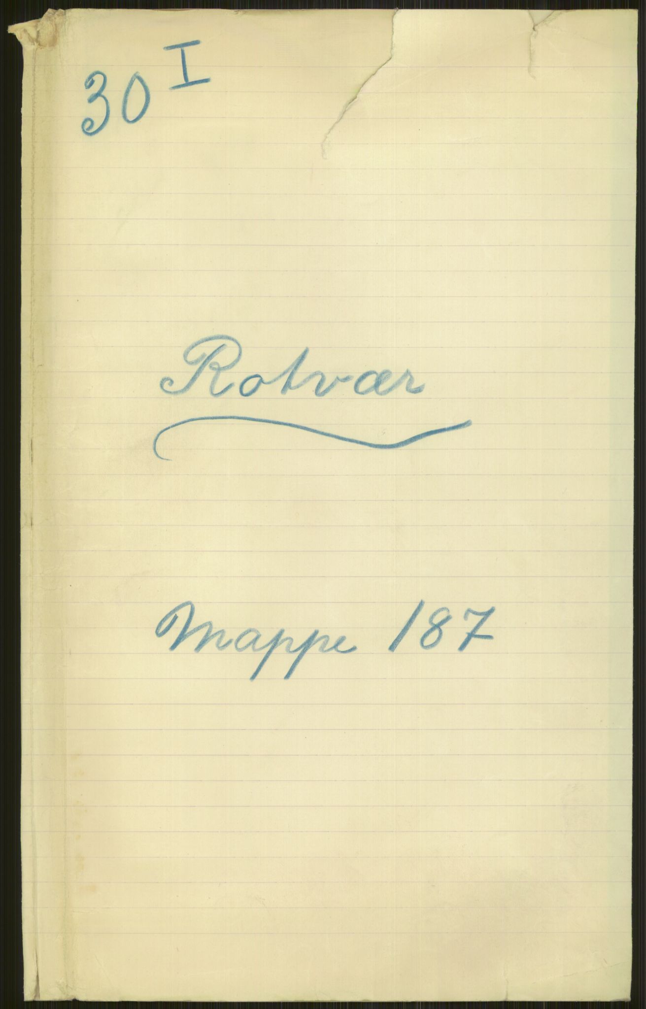 Fyrdirektoratet, AV/RA-S-1602/2/D/L0187/0004: -- / Rotvær fyr (Se 305, 392), 1913-1922, p. 3