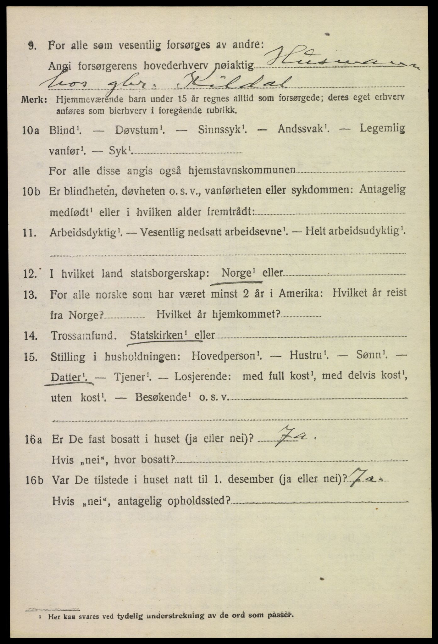 SAH, 1920 census for Ringsaker, 1920, p. 9687