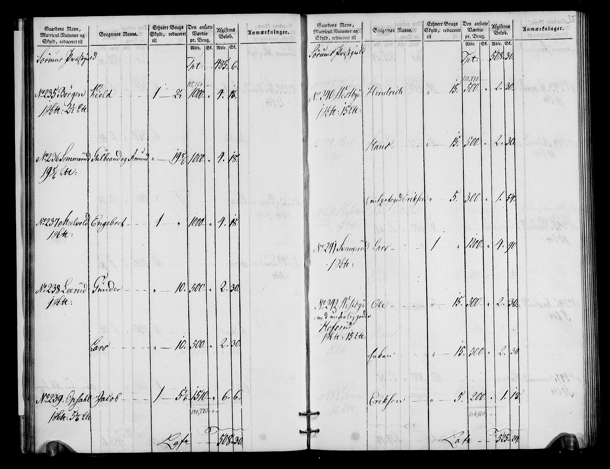 Rentekammeret inntil 1814, Realistisk ordnet avdeling, AV/RA-EA-4070/N/Ne/Nea/L0018: Nedre Romerike fogderi. Oppebørselsregister, 1803-1804, p. 36