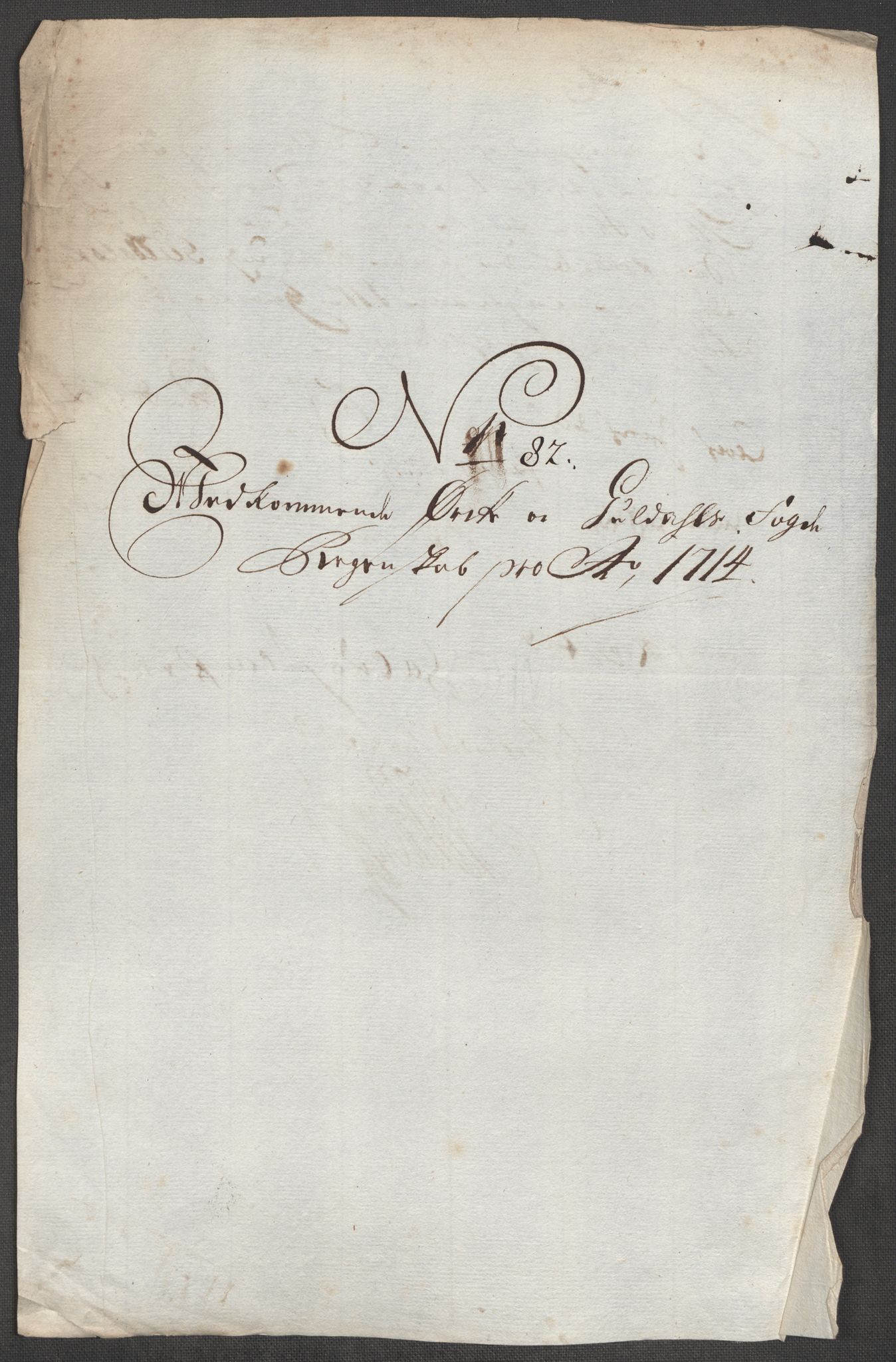 Rentekammeret inntil 1814, Reviderte regnskaper, Fogderegnskap, RA/EA-4092/R60/L3965: Fogderegnskap Orkdal og Gauldal, 1714, p. 494