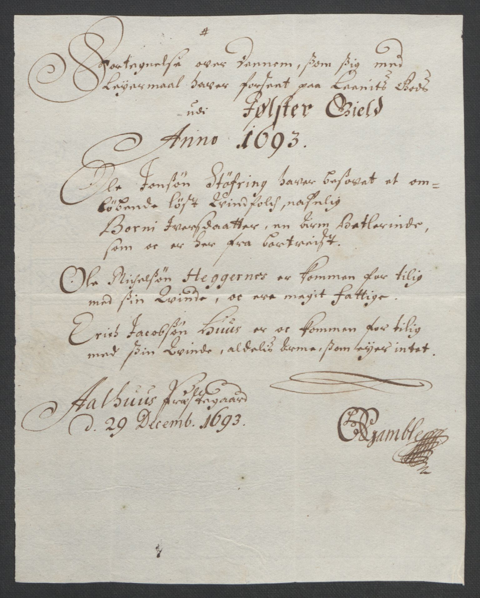 Rentekammeret inntil 1814, Reviderte regnskaper, Fogderegnskap, AV/RA-EA-4092/R53/L3421: Fogderegnskap Sunn- og Nordfjord, 1693-1694, p. 67