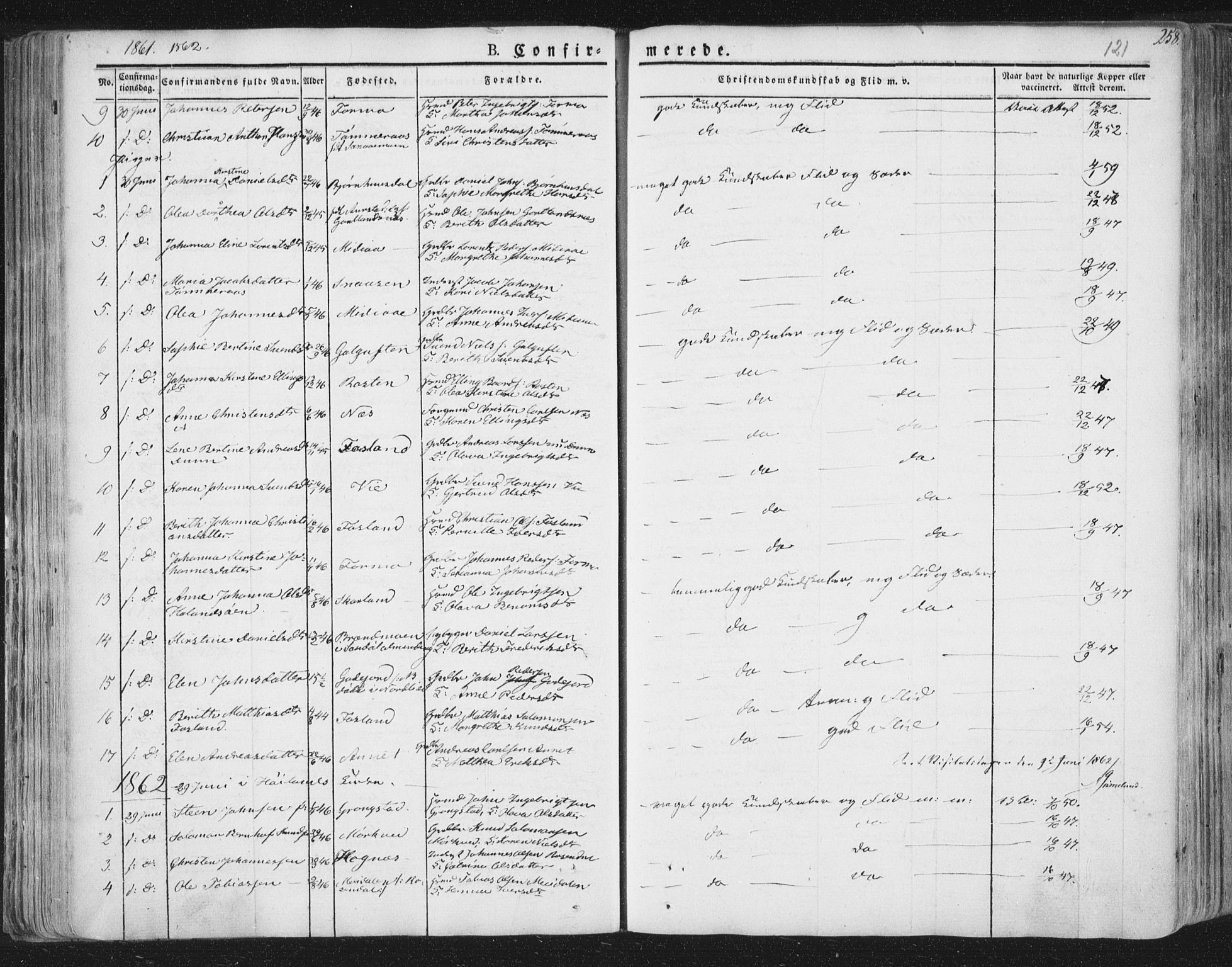 Ministerialprotokoller, klokkerbøker og fødselsregistre - Nord-Trøndelag, SAT/A-1458/758/L0513: Parish register (official) no. 758A02 /1, 1839-1868, p. 121