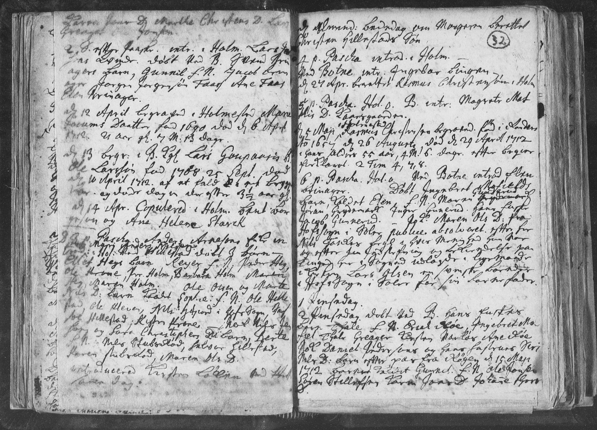 Botne kirkebøker, AV/SAKO-A-340/F/Fa/L0001b: Parish register (official) no. I 1B, 1707-1722, p. 32