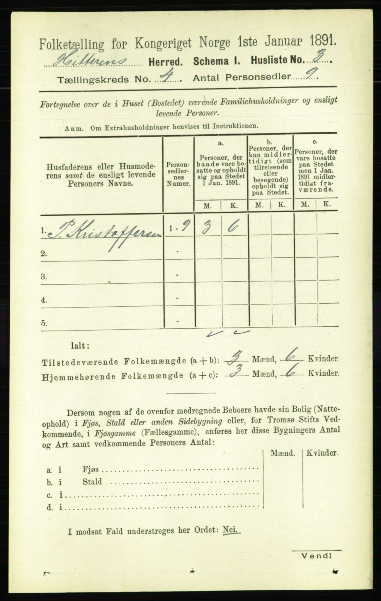 RA, 1891 census for 1617 Hitra, 1891, p. 723