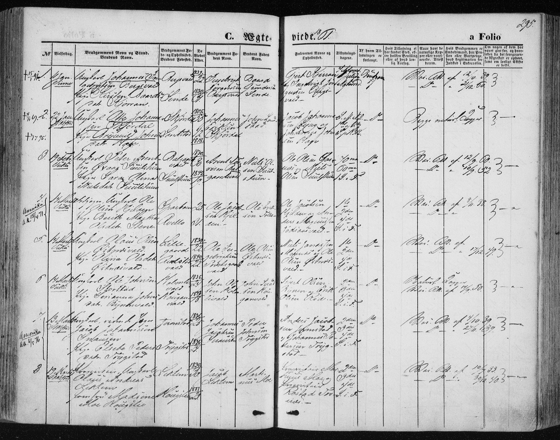 Ministerialprotokoller, klokkerbøker og fødselsregistre - Nord-Trøndelag, SAT/A-1458/723/L0241: Parish register (official) no. 723A10, 1860-1869, p. 295