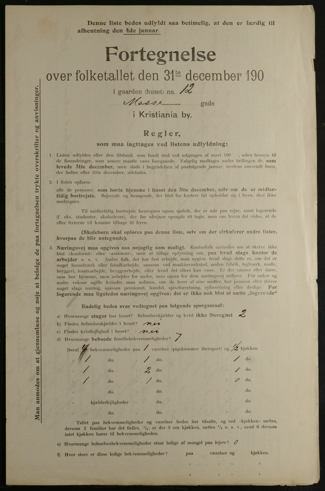 OBA, Municipal Census 1901 for Kristiania, 1901, p. 10119