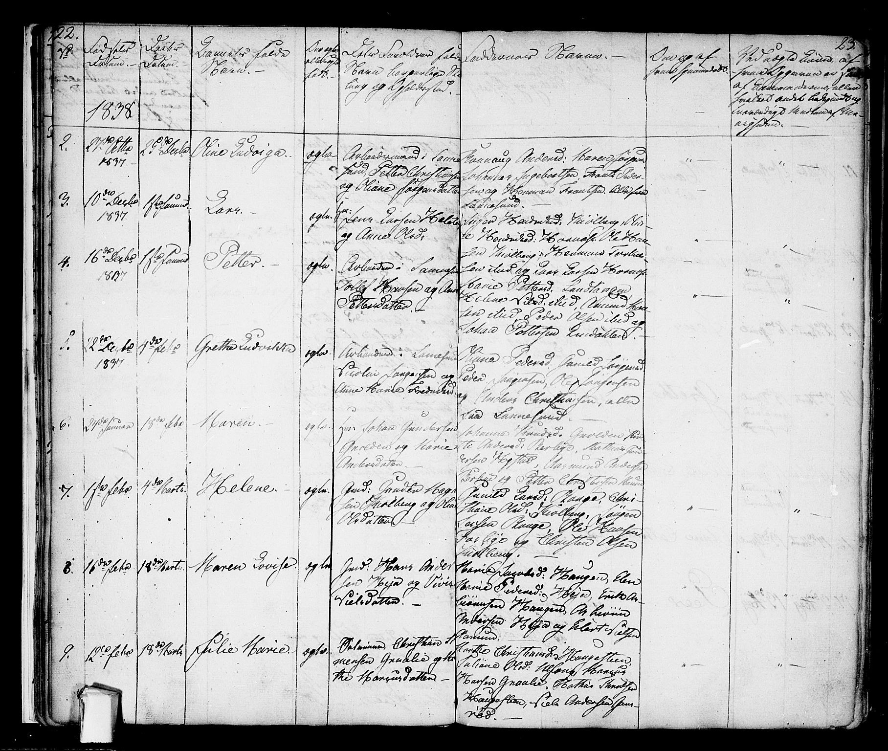 Borge prestekontor Kirkebøker, AV/SAO-A-10903/F/Fa/L0004: Parish register (official) no. I 4, 1836-1848, p. 22-23