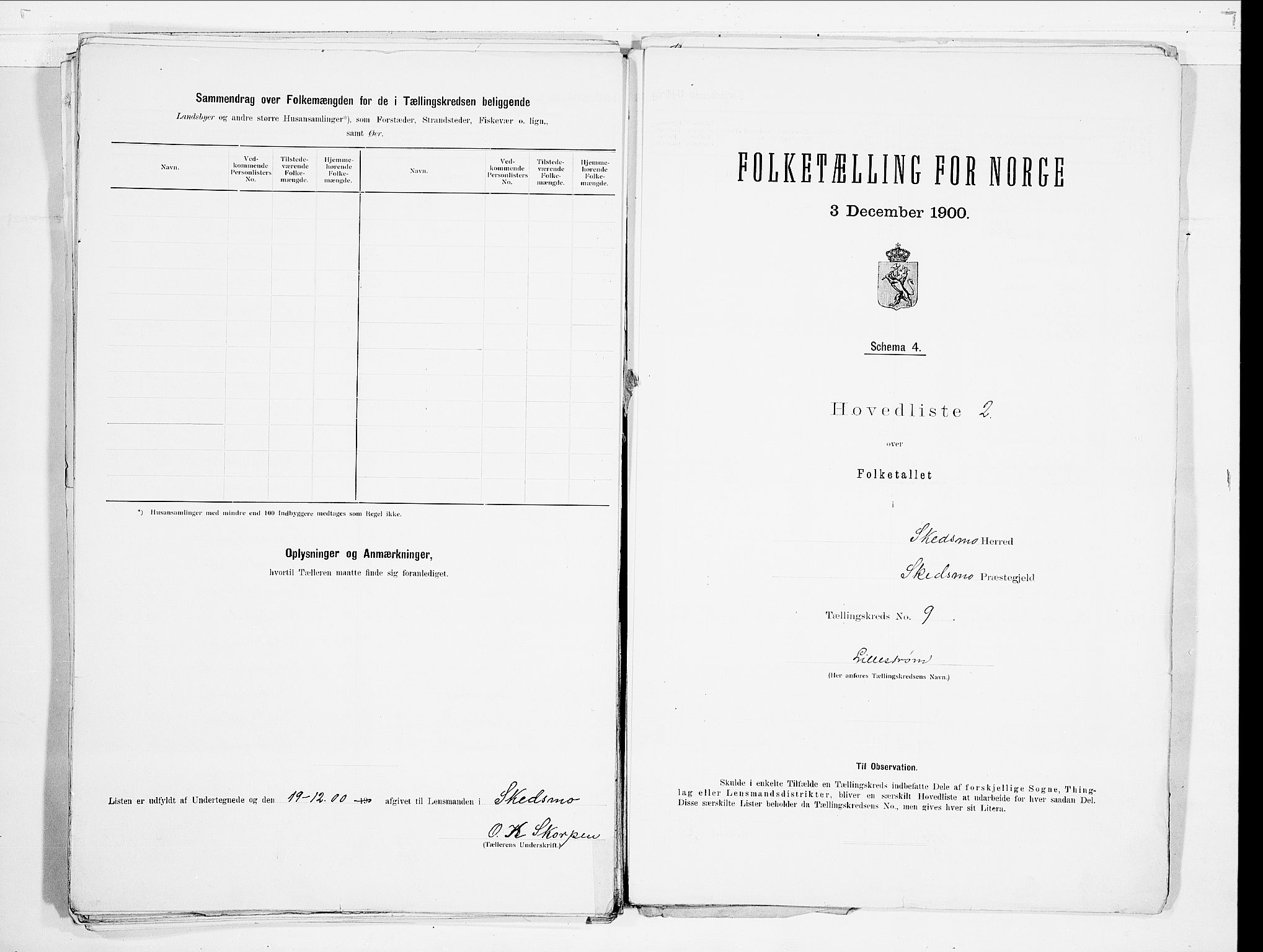 SAO, 1900 census for Skedsmo, 1900, p. 32