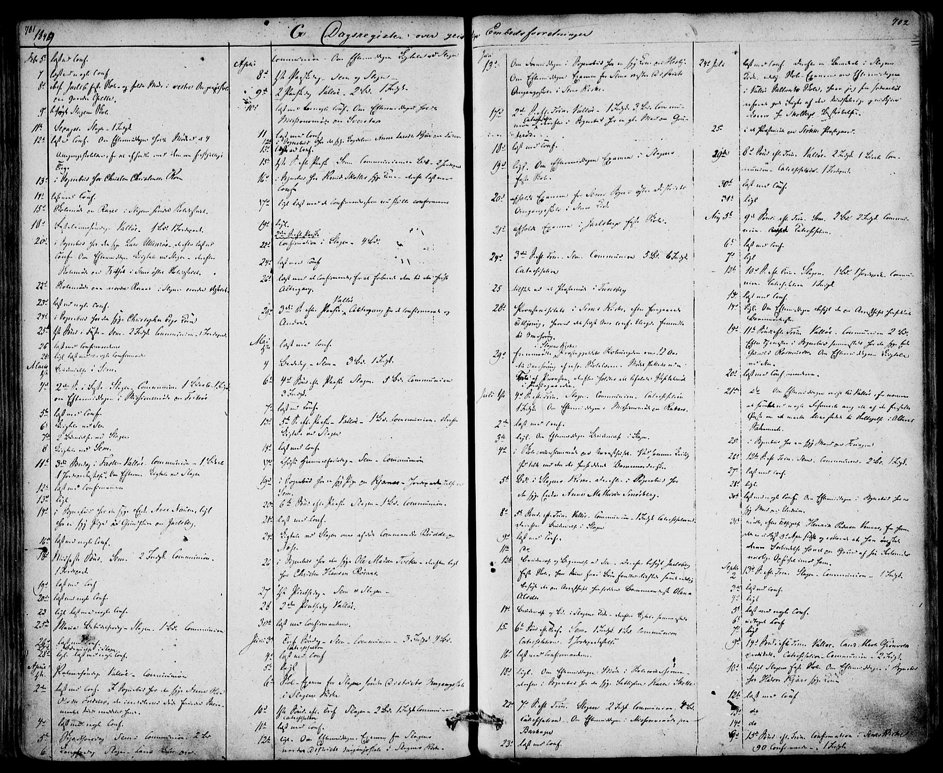 Sem kirkebøker, AV/SAKO-A-5/F/Fa/L0006: Parish register (official) no. I 6, 1843-1855, p. 701-702