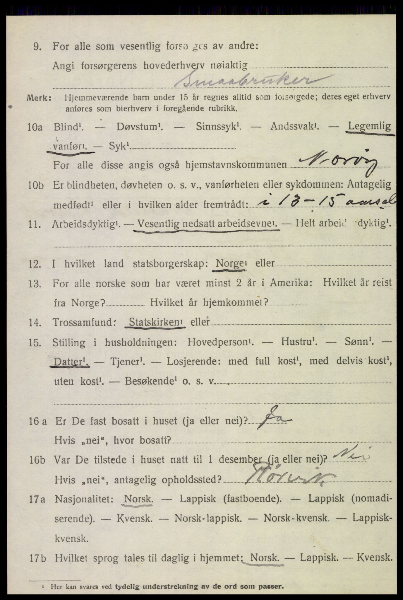 SAT, 1920 census for Nærøy, 1920, p. 1528