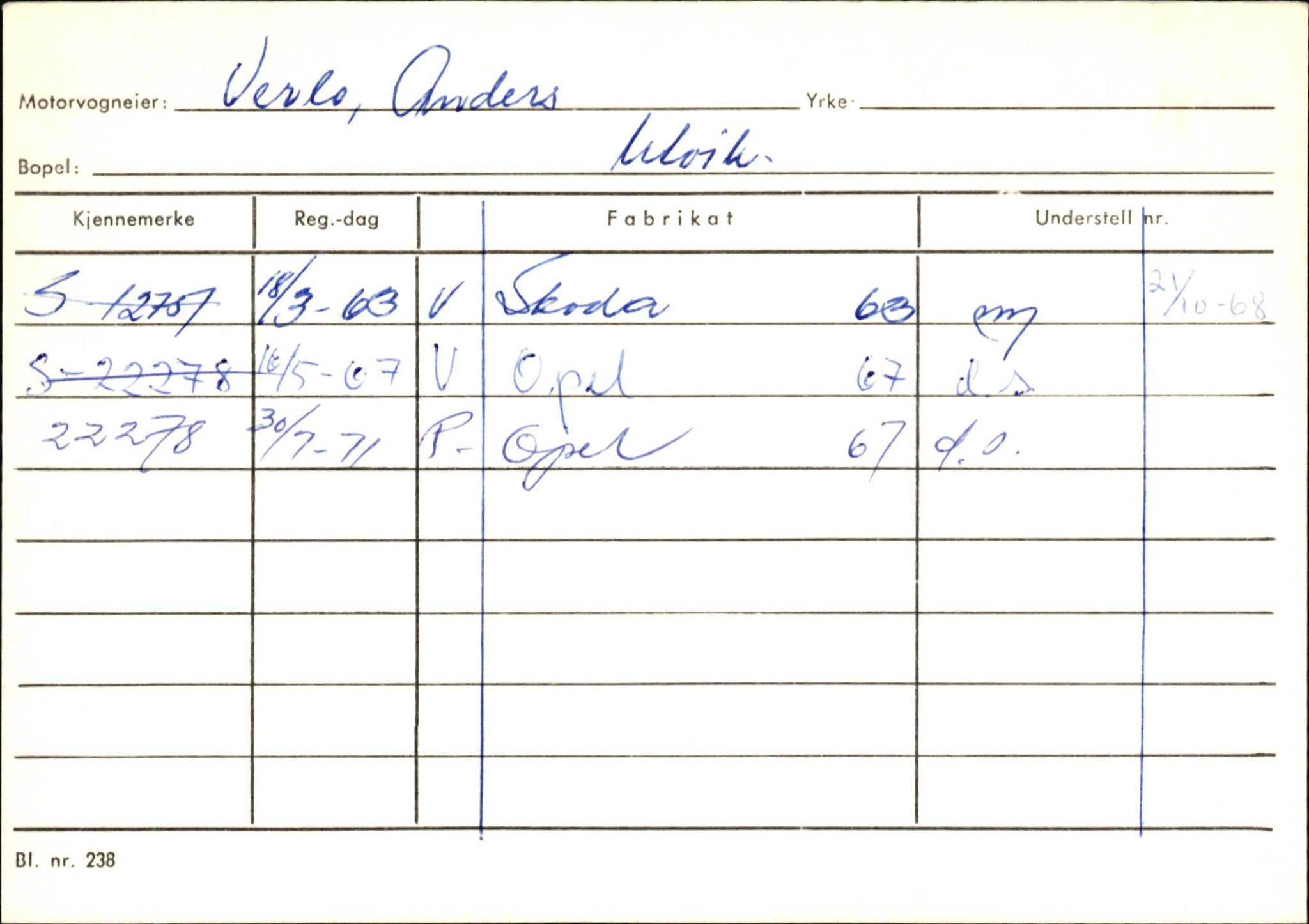 Statens vegvesen, Sogn og Fjordane vegkontor, SAB/A-5301/4/F/L0131: Eigarregister Høyanger P-Å. Stryn S-Å, 1945-1975, p. 2157