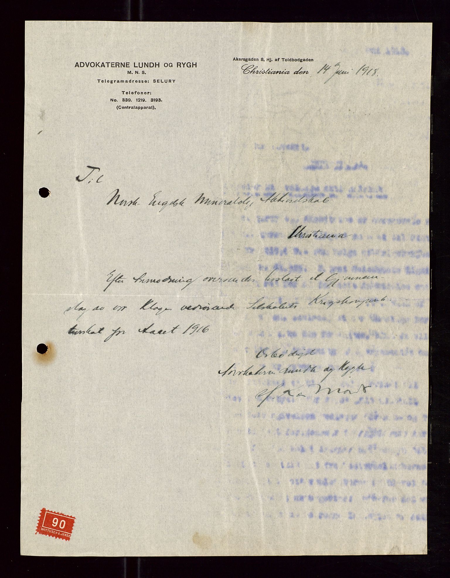 Pa 1521 - A/S Norske Shell, AV/SAST-A-101915/E/Ea/Eaa/L0005: Sjefskorrespondanse, 1918, p. 400