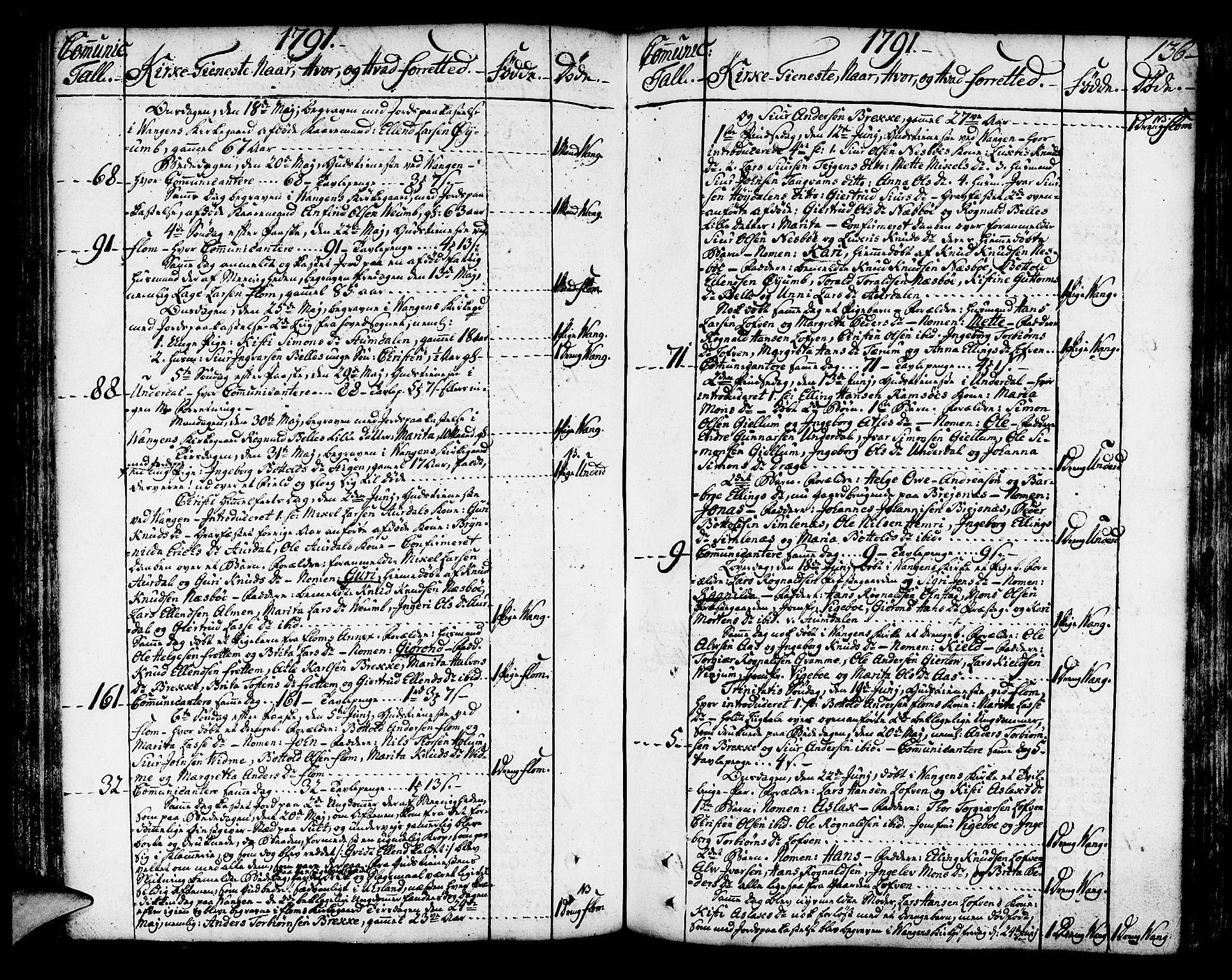 Aurland sokneprestembete, AV/SAB-A-99937/H/Ha/Haa/L0004: Parish register (official) no. A 4, 1756-1801, p. 136