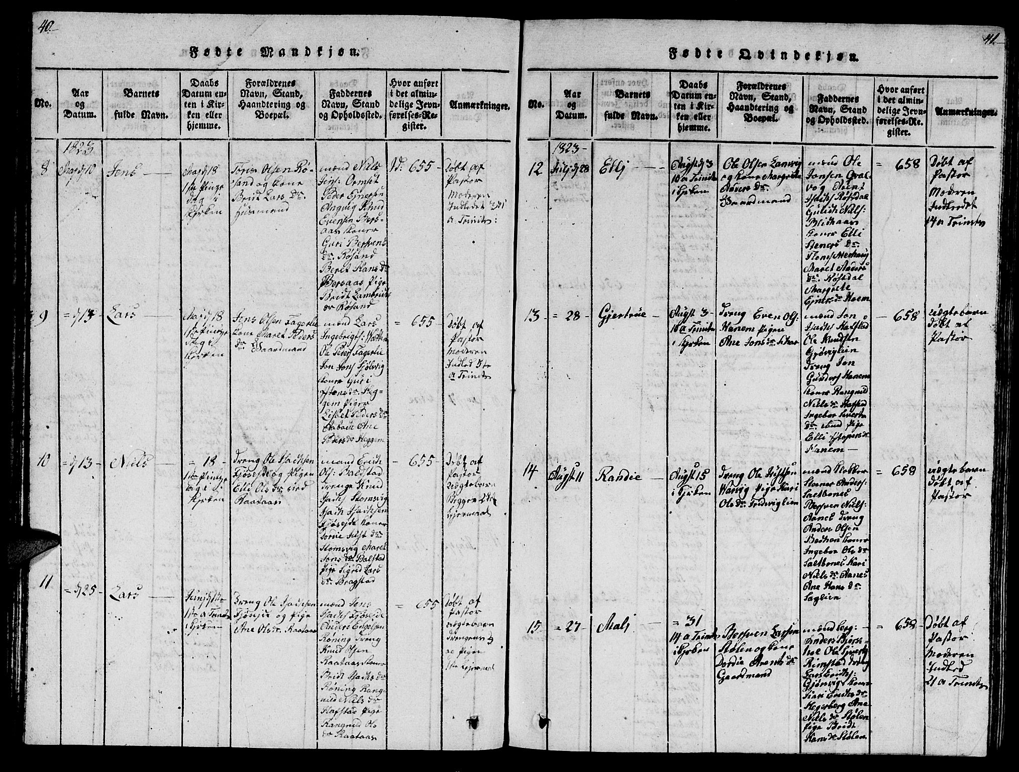 Ministerialprotokoller, klokkerbøker og fødselsregistre - Møre og Romsdal, AV/SAT-A-1454/586/L0990: Parish register (copy) no. 586C01, 1819-1837, p. 40-41