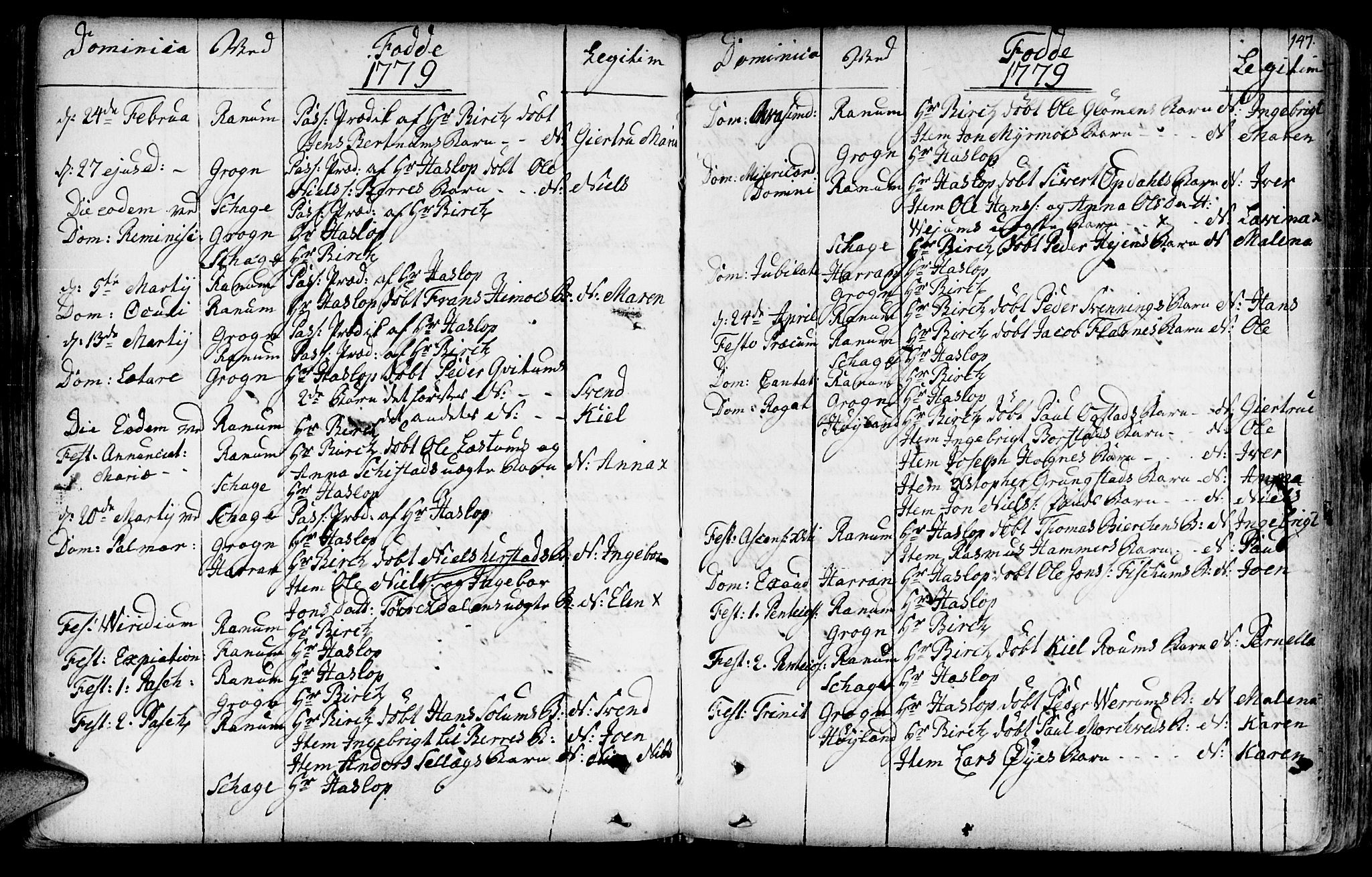 Ministerialprotokoller, klokkerbøker og fødselsregistre - Nord-Trøndelag, SAT/A-1458/764/L0542: Parish register (official) no. 764A02, 1748-1779, p. 147