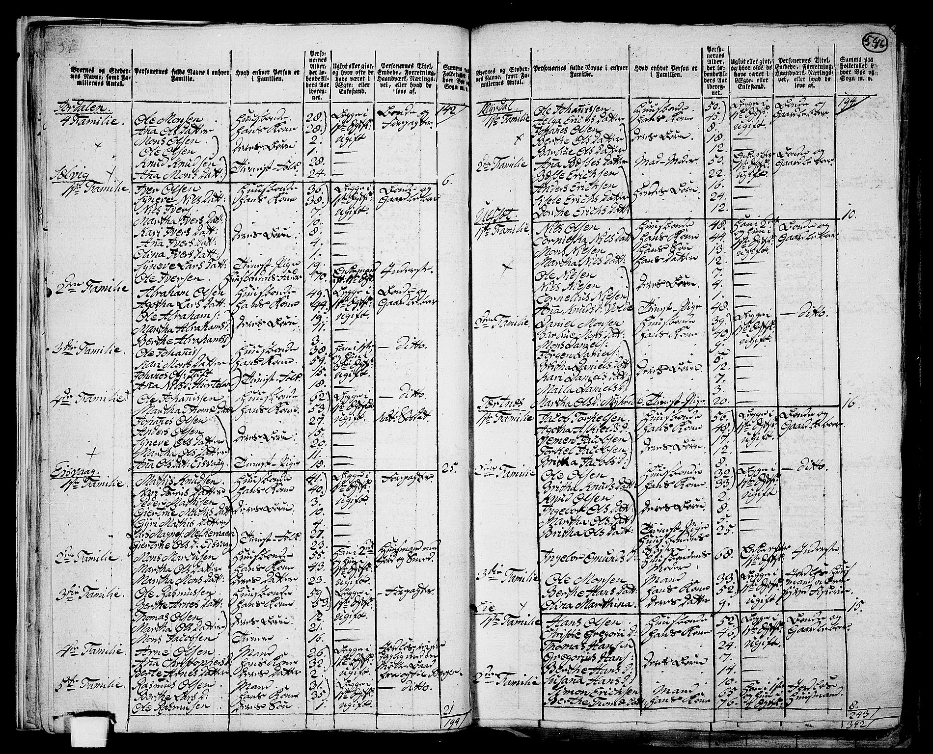 RA, 1801 census for 1254P Hamre, 1801, p. 545b-546a