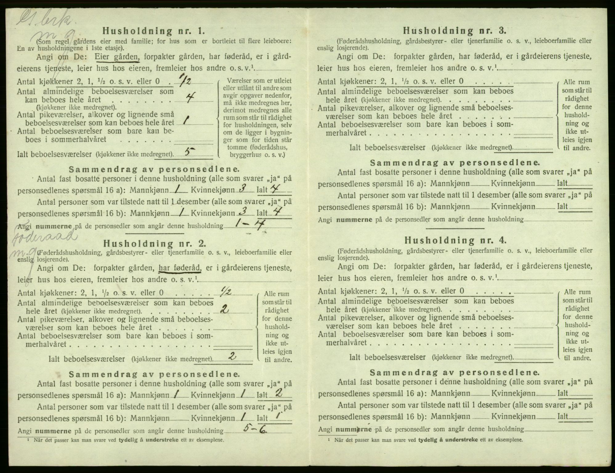 SAB, 1920 census for Granvin, 1920, p. 161