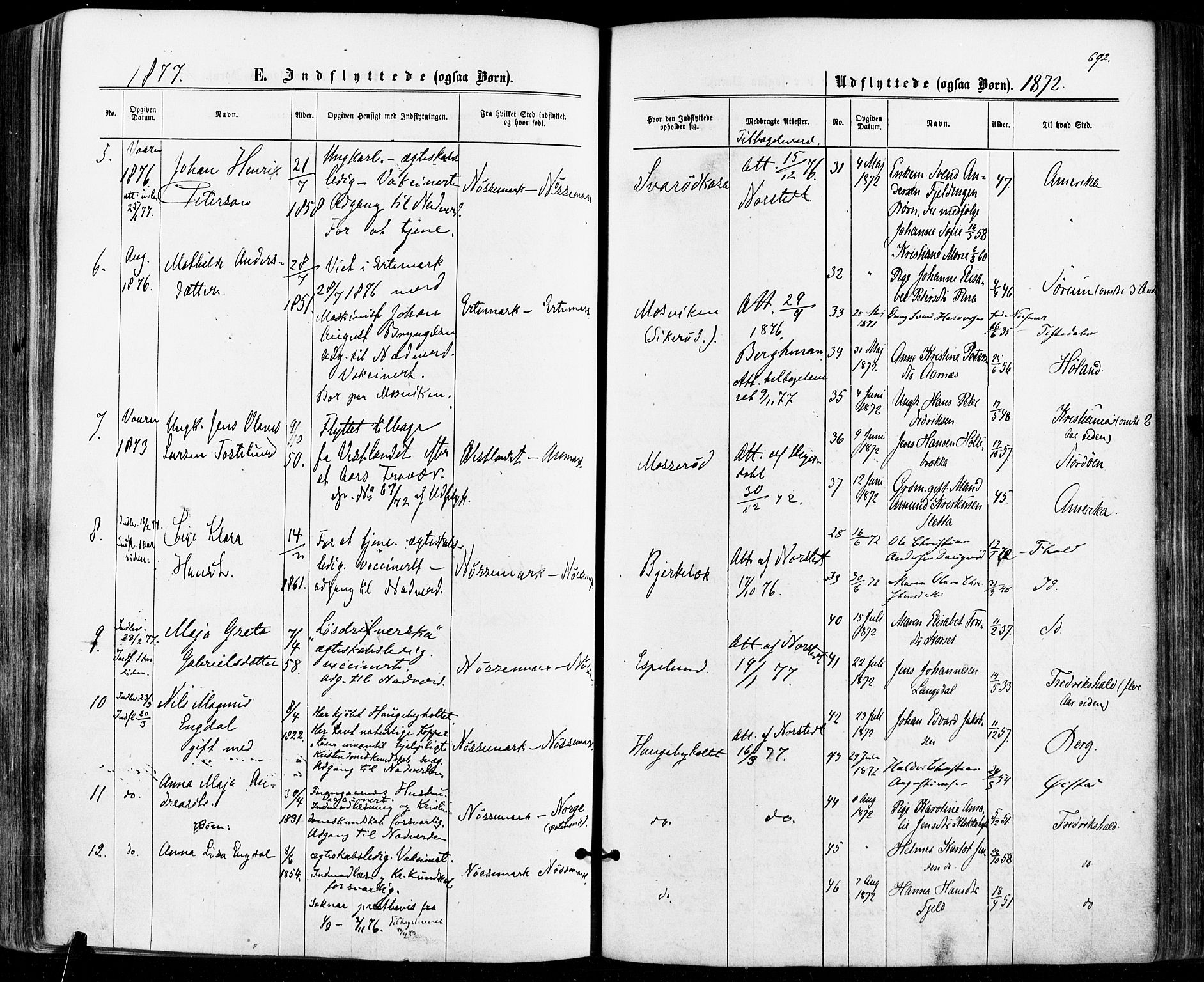 Aremark prestekontor Kirkebøker, SAO/A-10899/F/Fc/L0004: Parish register (official) no. III 4, 1866-1877, p. 691-692