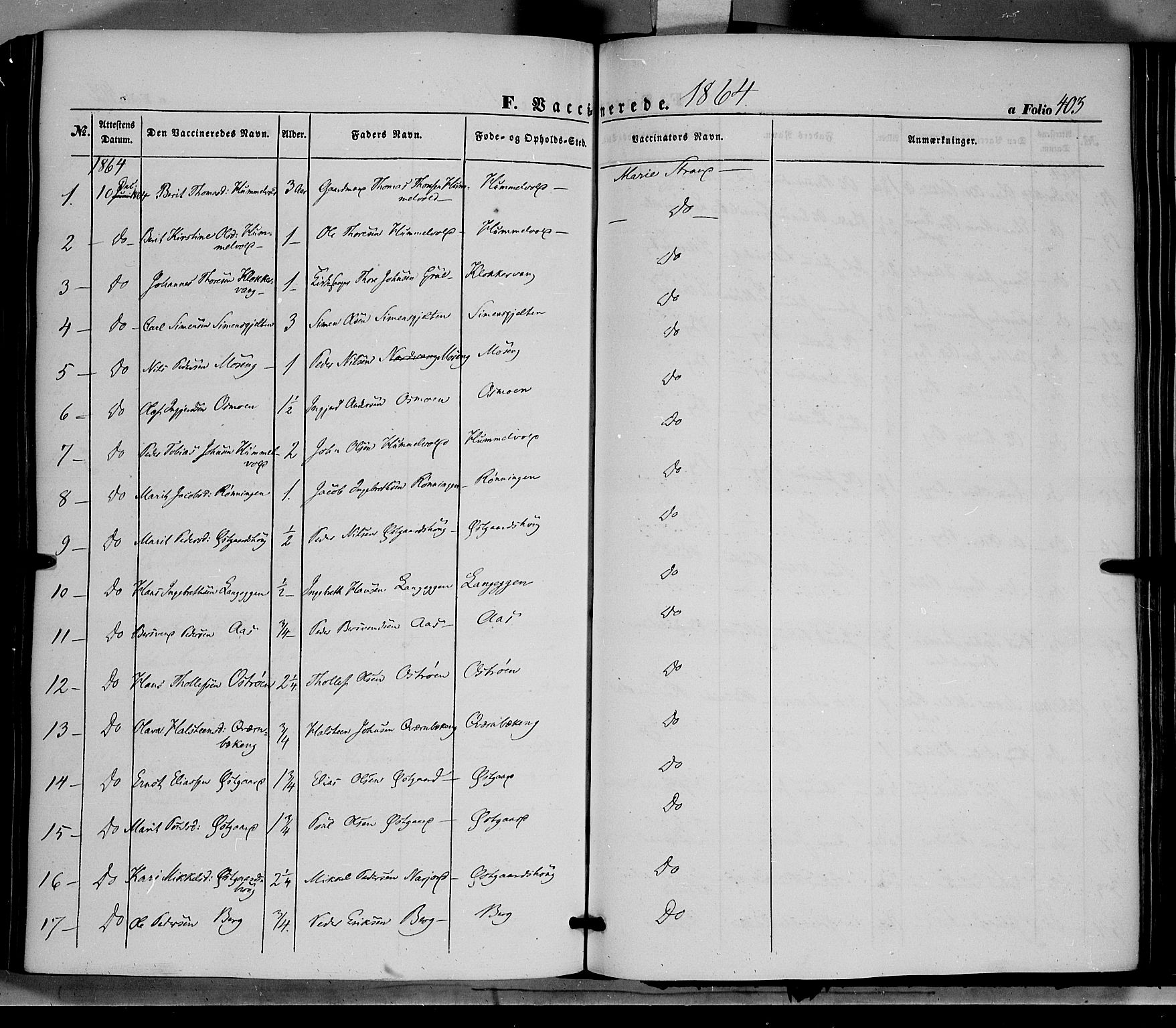 Tolga prestekontor, AV/SAH-PREST-062/K/L0006: Parish register (official) no. 6, 1852-1876, p. 403