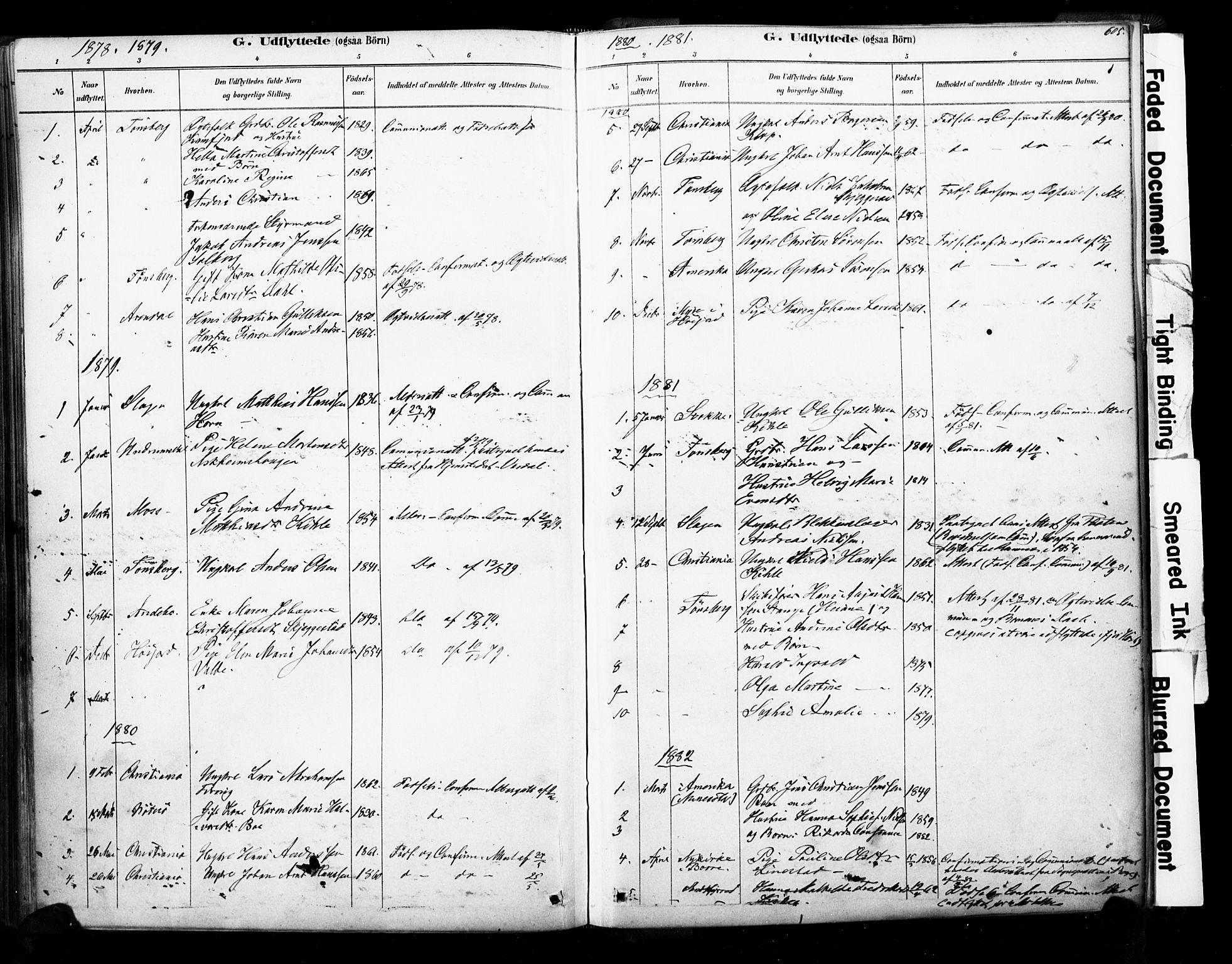 Ramnes kirkebøker, SAKO/A-314/F/Fa/L0007: Parish register (official) no. I 7, 1878-1895, p. 604-605