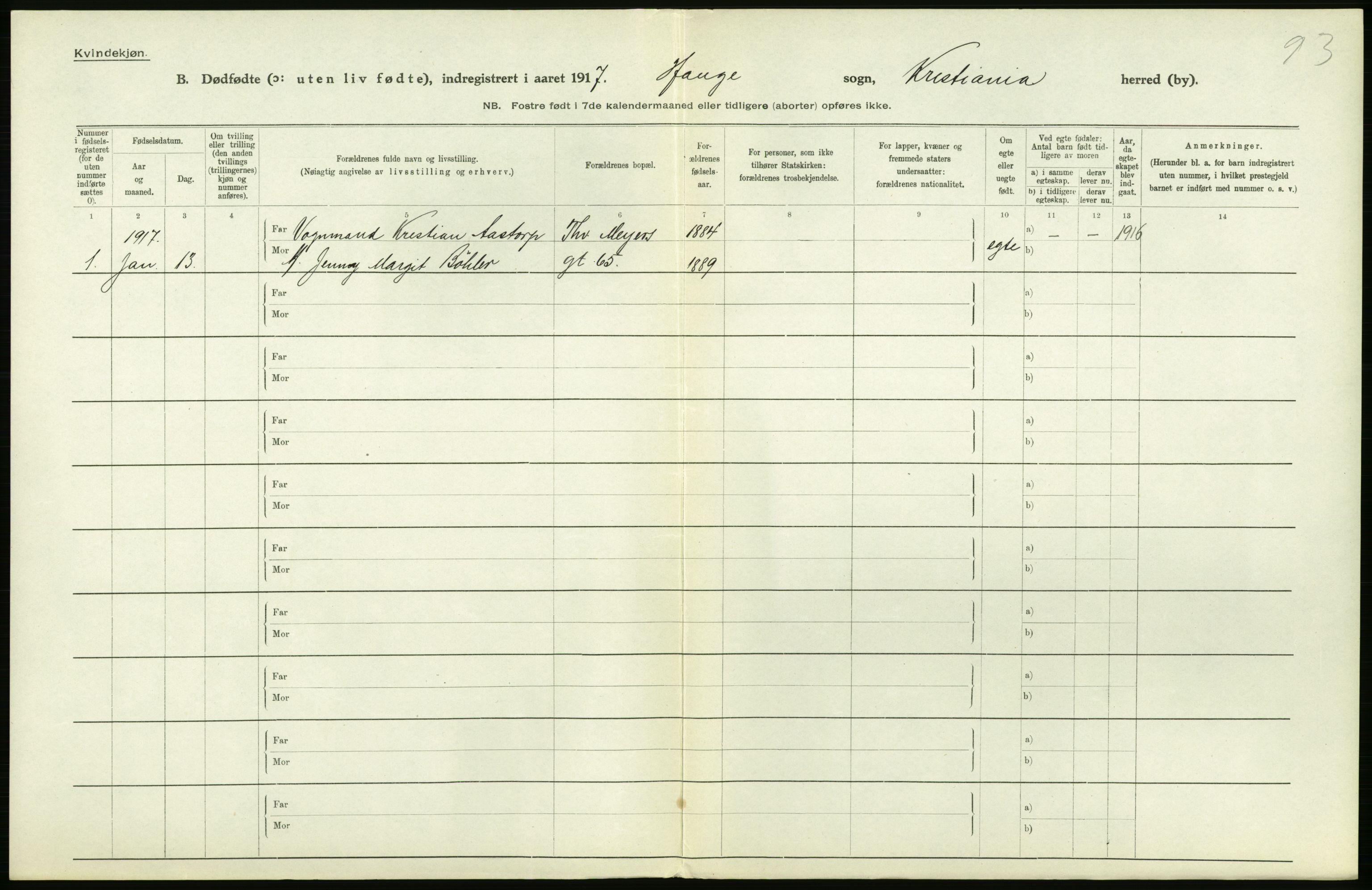 Statistisk sentralbyrå, Sosiodemografiske emner, Befolkning, RA/S-2228/D/Df/Dfb/Dfbg/L0011: Kristiania: Døde, dødfødte., 1917, p. 624