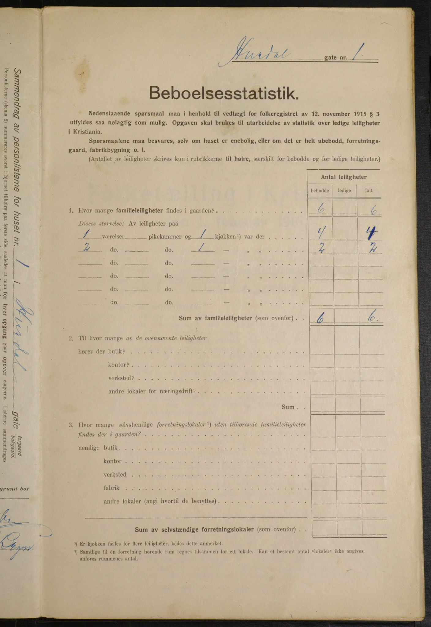 OBA, Municipal Census 1916 for Kristiania, 1916, p. 42871