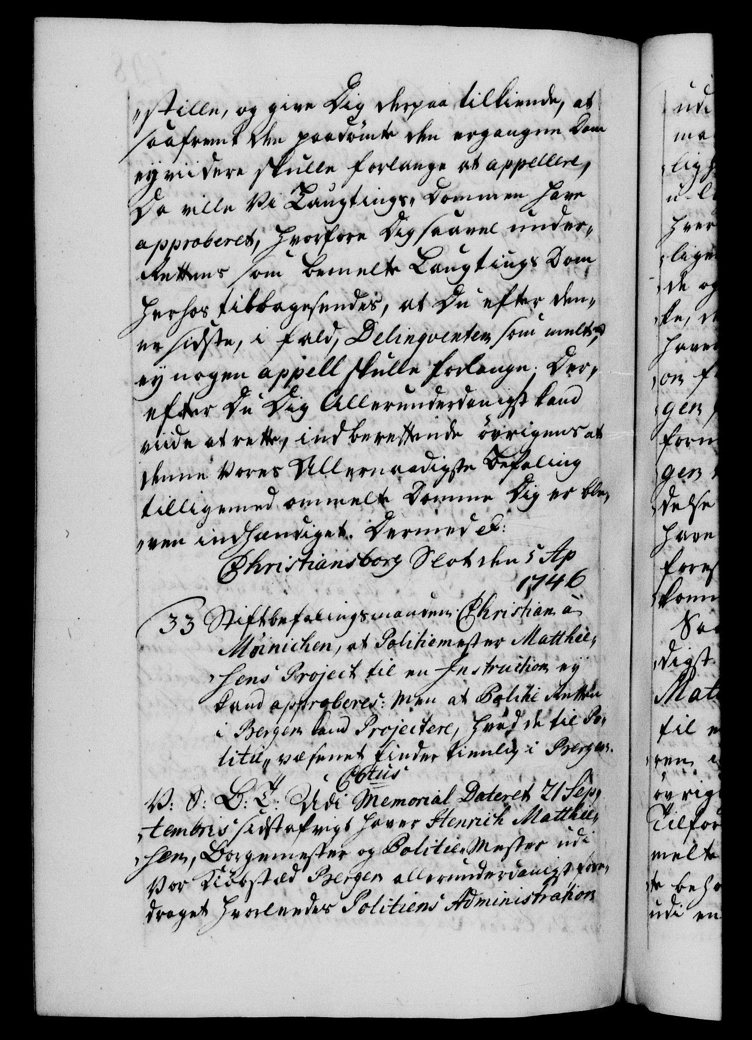 Danske Kanselli 1572-1799, AV/RA-EA-3023/F/Fc/Fca/Fcab/L0030: Norske tegnelser, 1744-1746, p. 748b