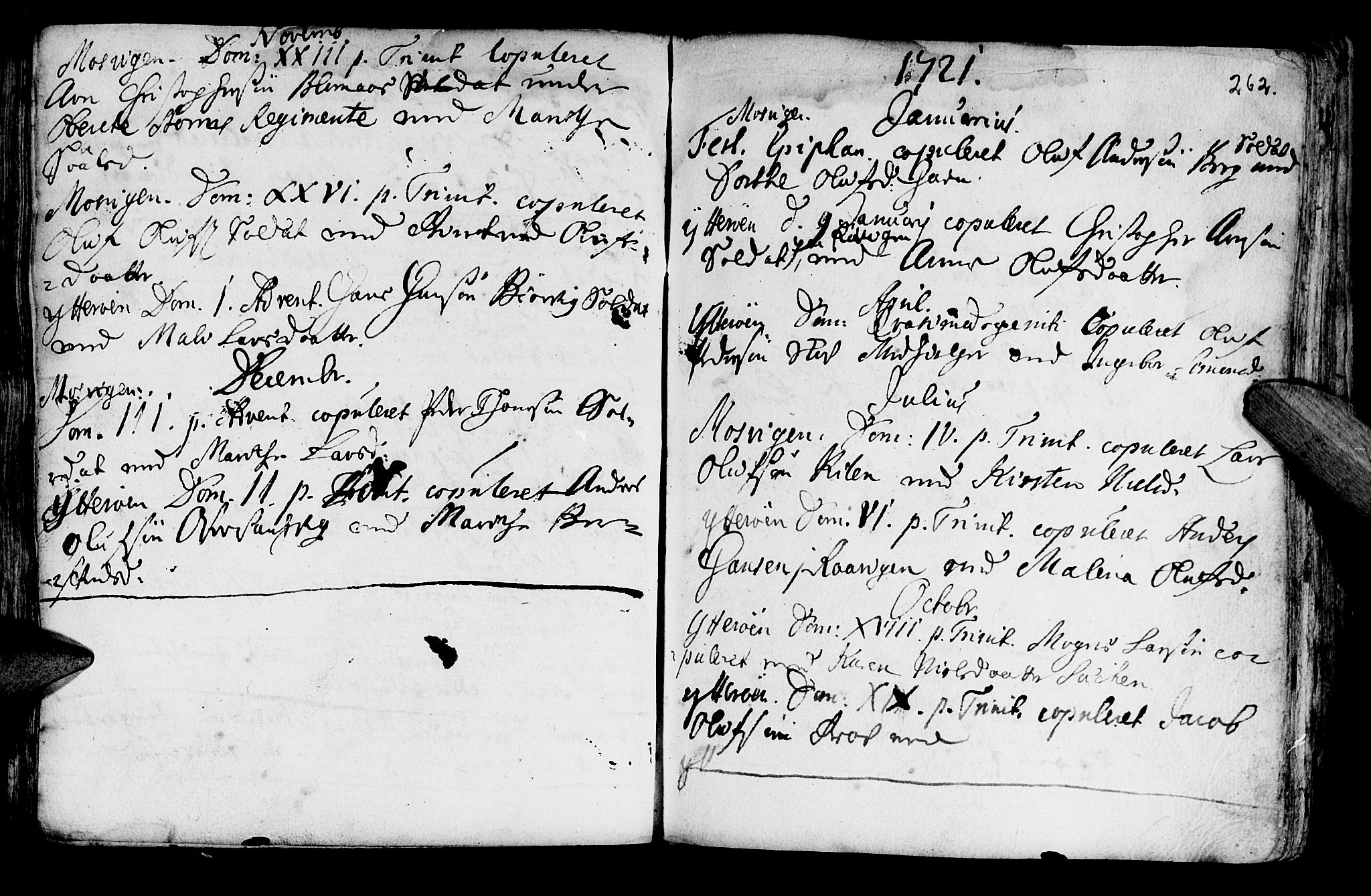 Ministerialprotokoller, klokkerbøker og fødselsregistre - Nord-Trøndelag, SAT/A-1458/722/L0215: Parish register (official) no. 722A02, 1718-1755, p. 262