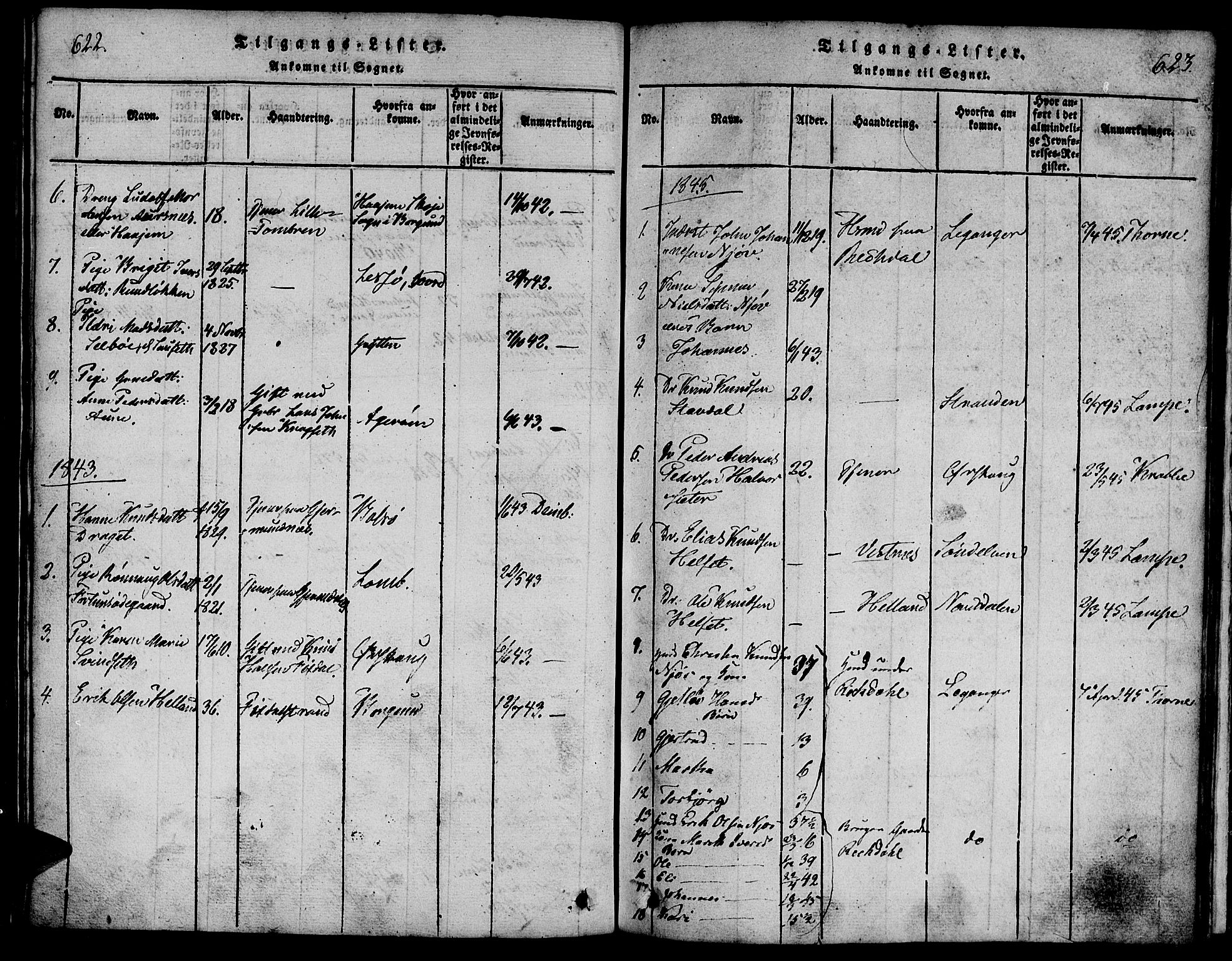 Ministerialprotokoller, klokkerbøker og fødselsregistre - Møre og Romsdal, SAT/A-1454/539/L0528: Parish register (official) no. 539A01, 1818-1847, p. 622-623
