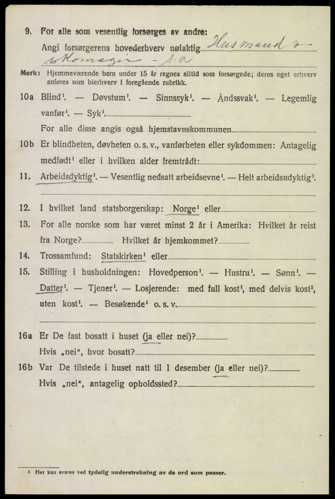 SAH, 1920 census for Sør-Fron, 1920, p. 2724