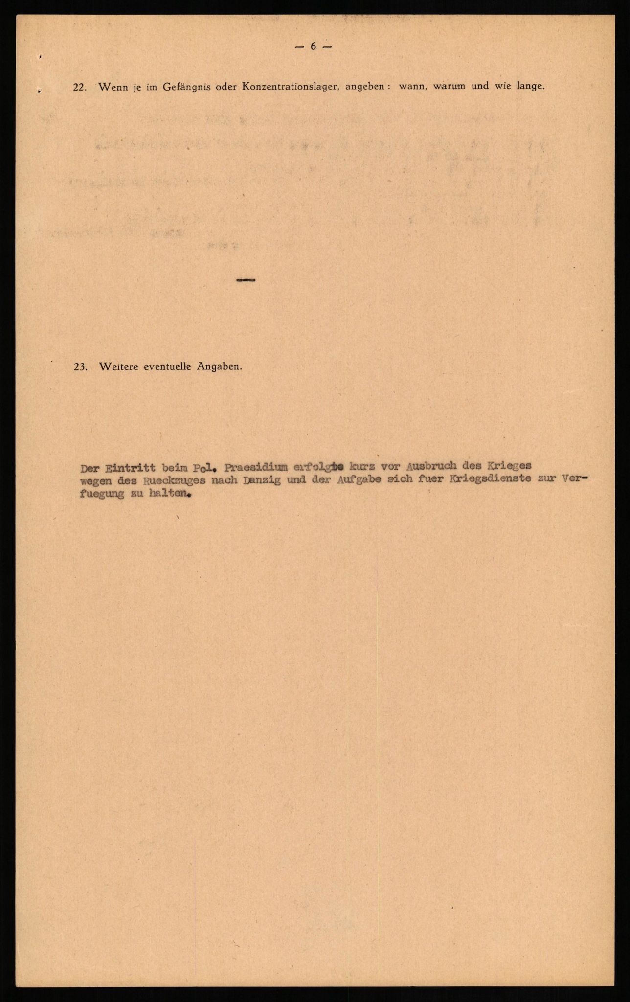 Forsvaret, Forsvarets overkommando II, AV/RA-RAFA-3915/D/Db/L0017: CI Questionaires. Tyske okkupasjonsstyrker i Norge. Tyskere., 1945-1946, p. 143