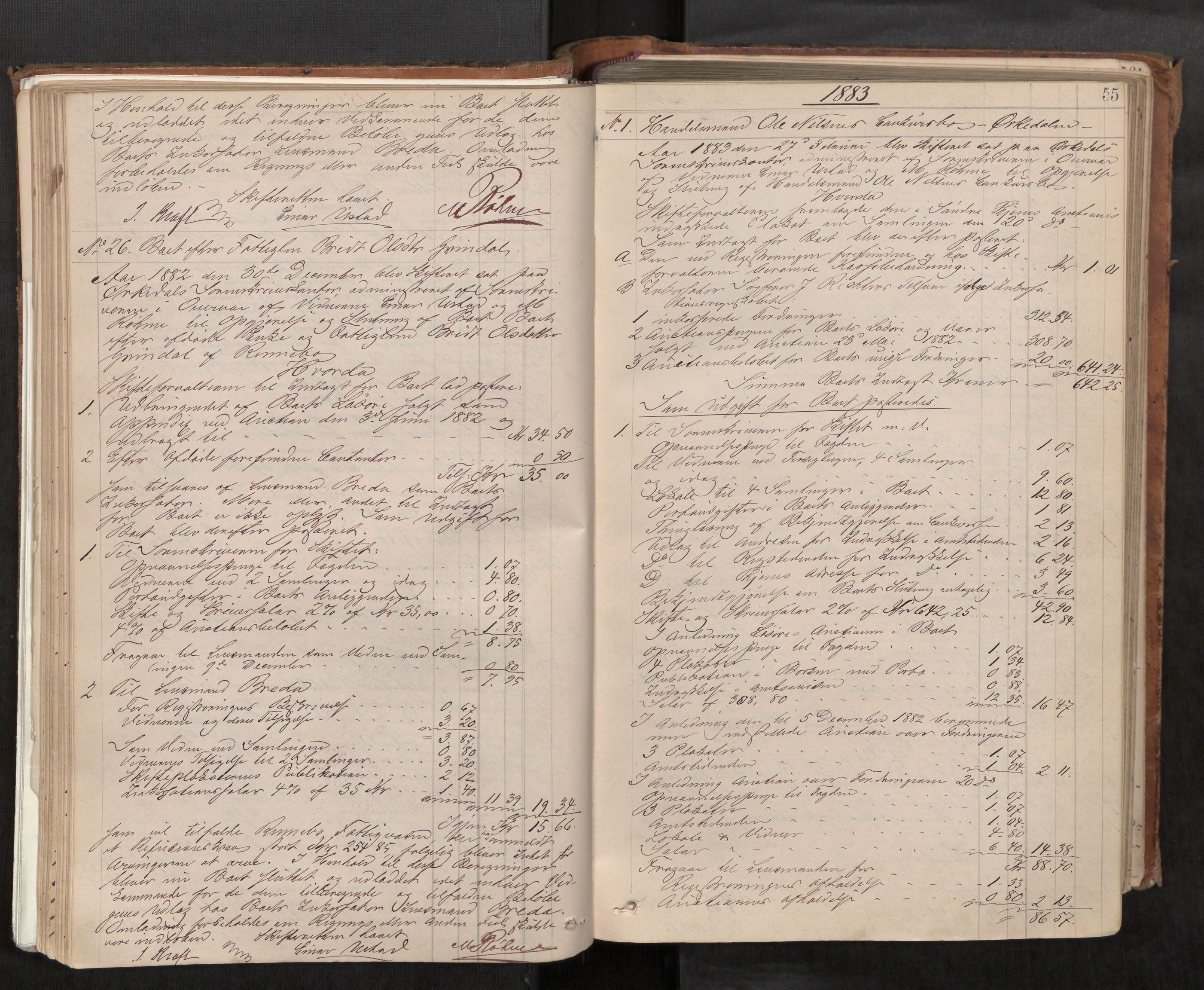Orkdal sorenskriveri, AV/SAT-A-4169/1/3/3Aa/L0014: Skifteprotokoller, 1881-1902, p. 55