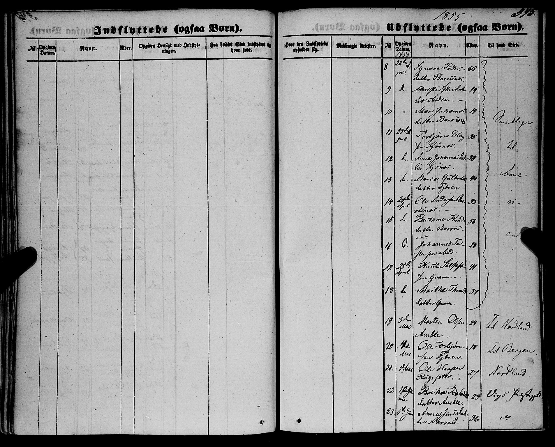 Sogndal sokneprestembete, AV/SAB-A-81301/H/Haa/Haaa/L0012II: Parish register (official) no. A 12II, 1847-1877, p. 345