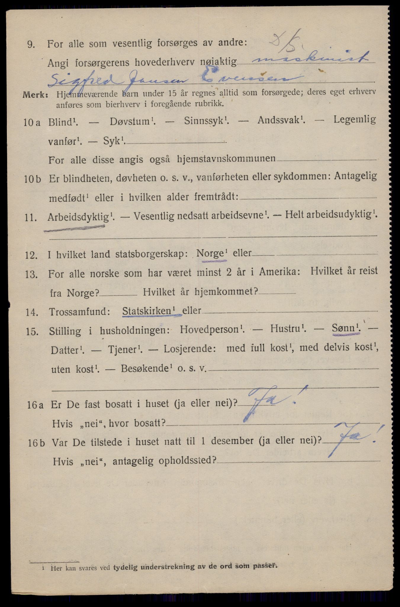 SAT, 1920 census for Trondheim, 1920, p. 42487