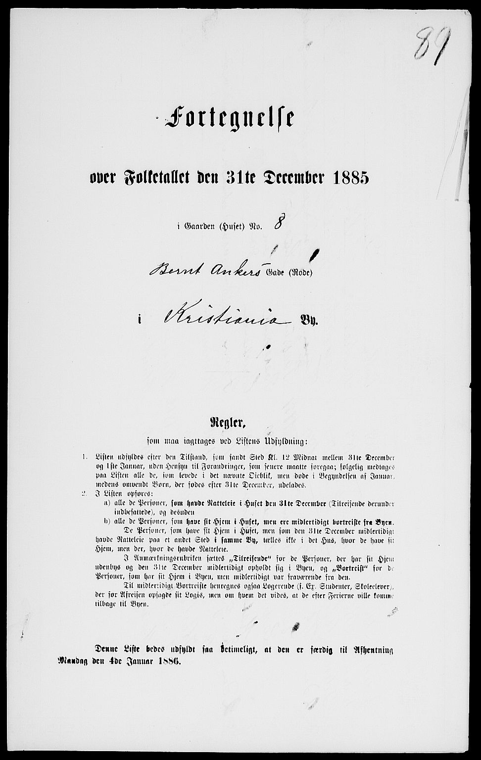 RA, 1885 census for 0301 Kristiania, 1885, p. 7325