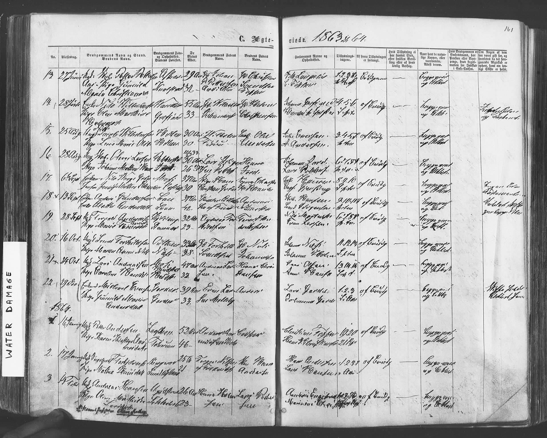 Vestby prestekontor Kirkebøker, SAO/A-10893/F/Fa/L0008: Parish register (official) no. I 8, 1863-1877, p. 161