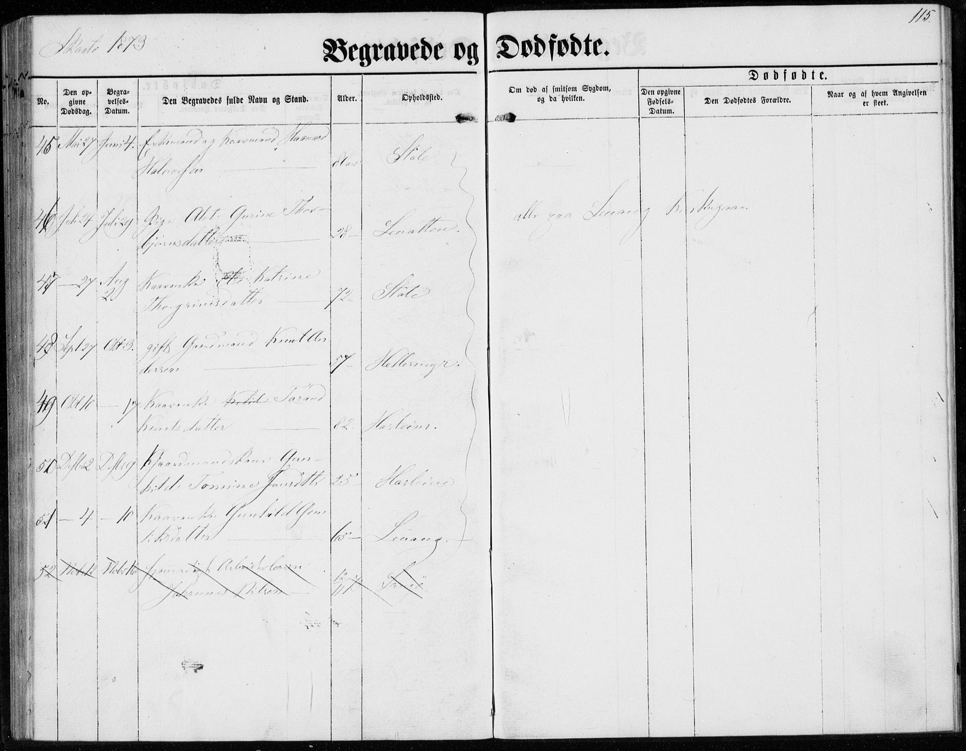 Sannidal kirkebøker, AV/SAKO-A-296/F/Fa/L0012: Parish register (official) no. 12, 1860-1873, p. 115