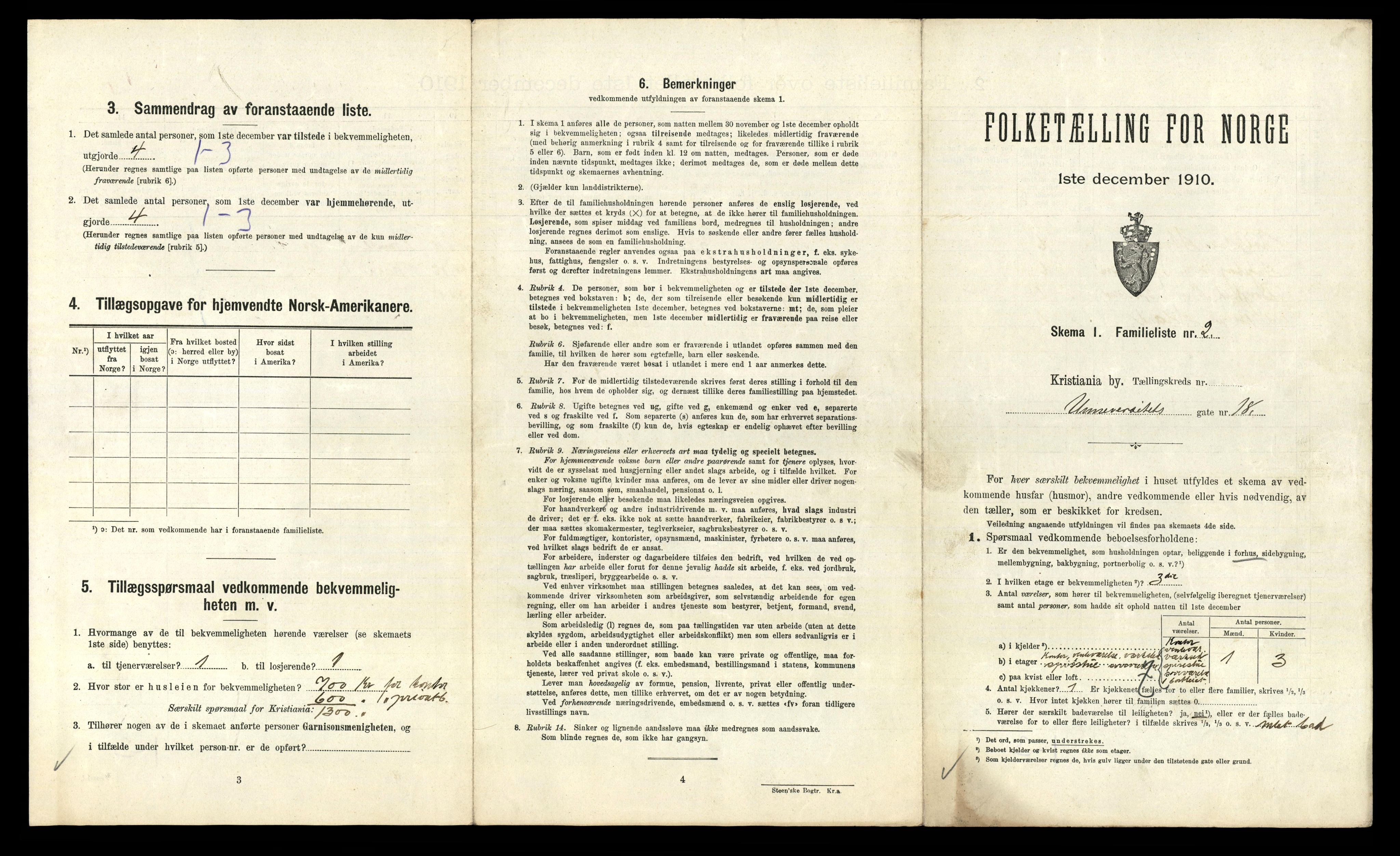 RA, 1910 census for Kristiania, 1910, p. 115327