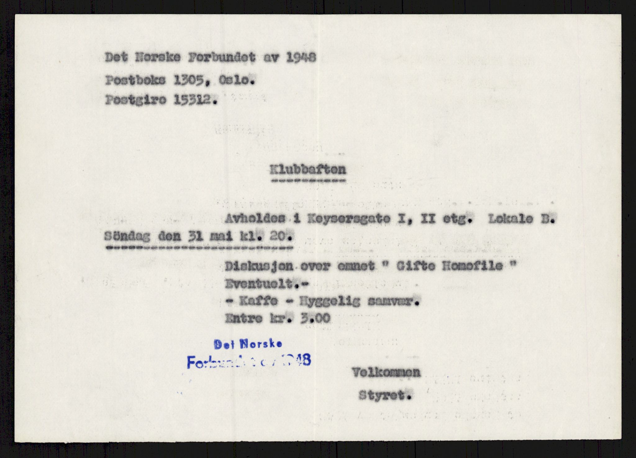 Det Norske Forbundet av 1948/Landsforeningen for Lesbisk og Homofil Frigjøring, AV/RA-PA-1216/A/Ag/L0003: Tillitsvalgte og medlemmer, 1952-1992, p. 509