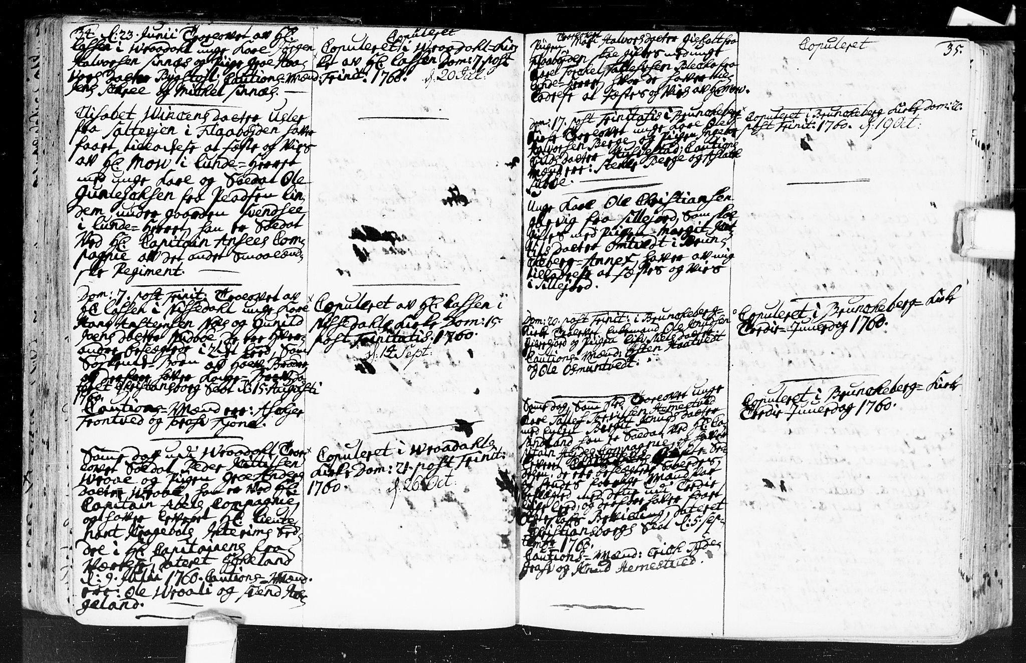 Kviteseid kirkebøker, SAKO/A-276/F/Fa/L0001: Parish register (official) no. I 1, 1754-1773, p. 34-35