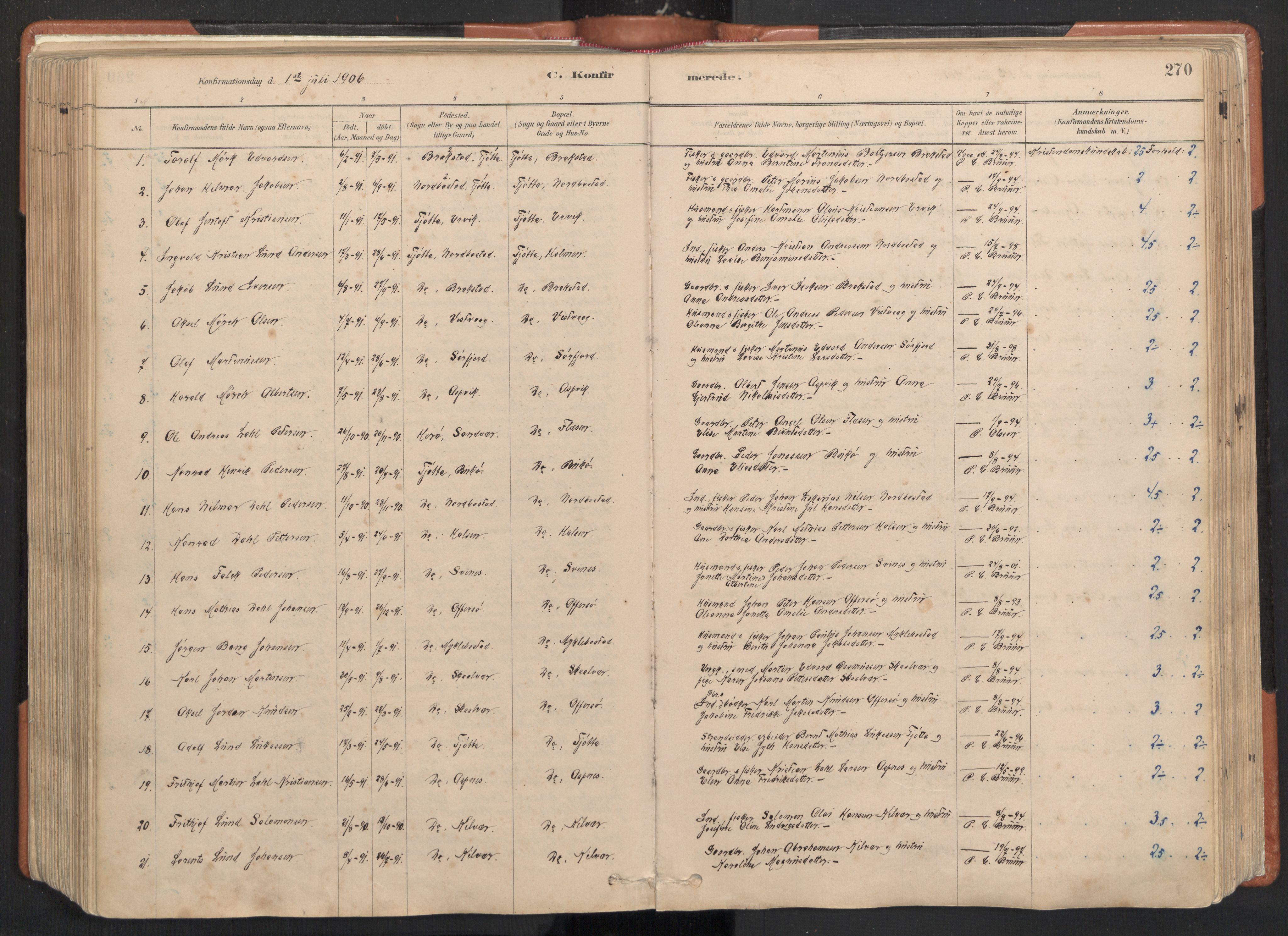 Ministerialprotokoller, klokkerbøker og fødselsregistre - Nordland, AV/SAT-A-1459/817/L0264: Parish register (official) no. 817A04, 1878-1907, p. 270