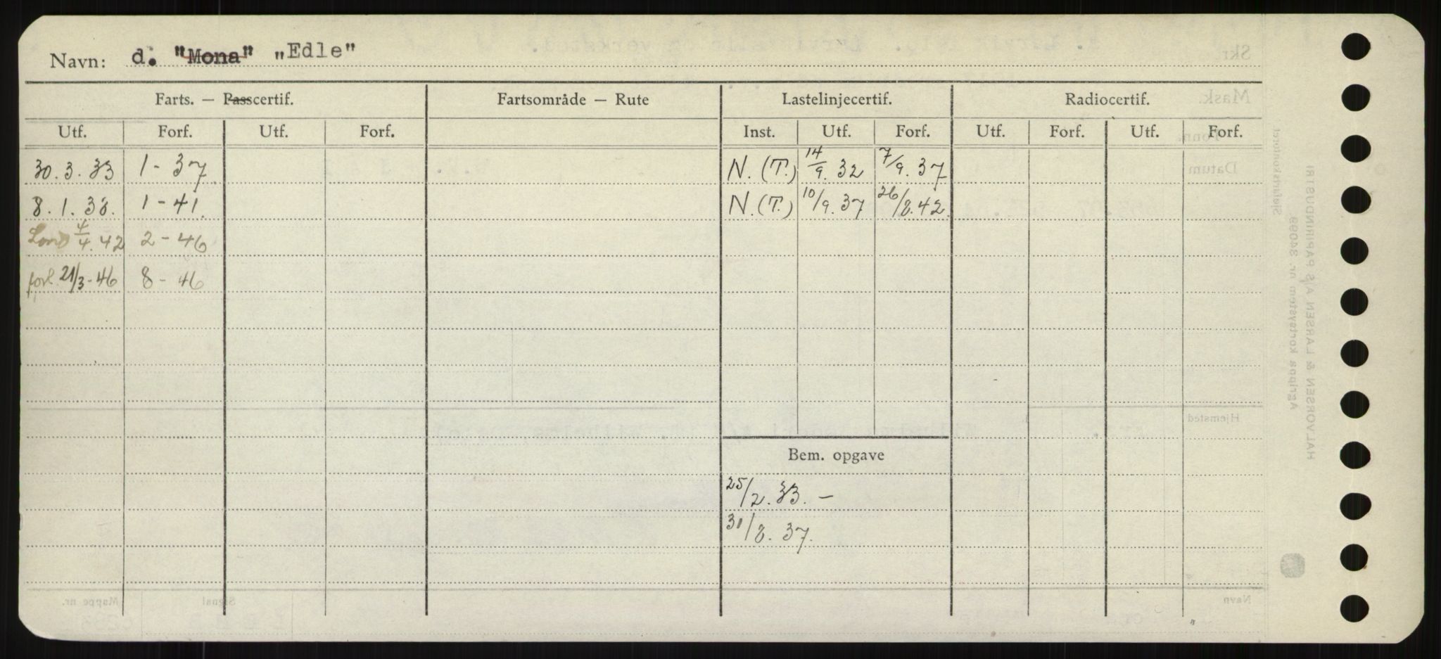 Sjøfartsdirektoratet med forløpere, Skipsmålingen, RA/S-1627/H/Hd/L0009: Fartøy, E, p. 54