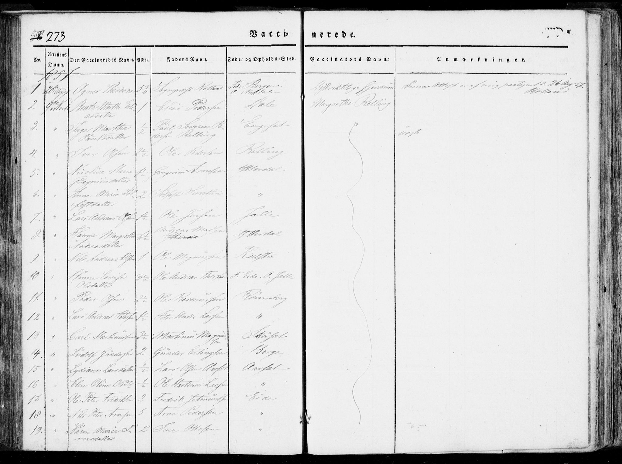 Ministerialprotokoller, klokkerbøker og fødselsregistre - Møre og Romsdal, AV/SAT-A-1454/519/L0248: Parish register (official) no. 519A07, 1829-1860, p. 273