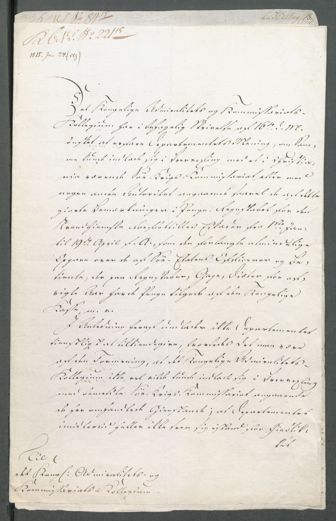 Forskjellige samlinger, Historisk-kronologisk samling, AV/RA-EA-4029/G/Ga/L0009B: Historisk-kronologisk samling. Dokumenter fra oktober 1814, årene 1815 og 1816, Christian Frederiks regnskapsbok 1814 - 1848., 1814-1848, p. 258