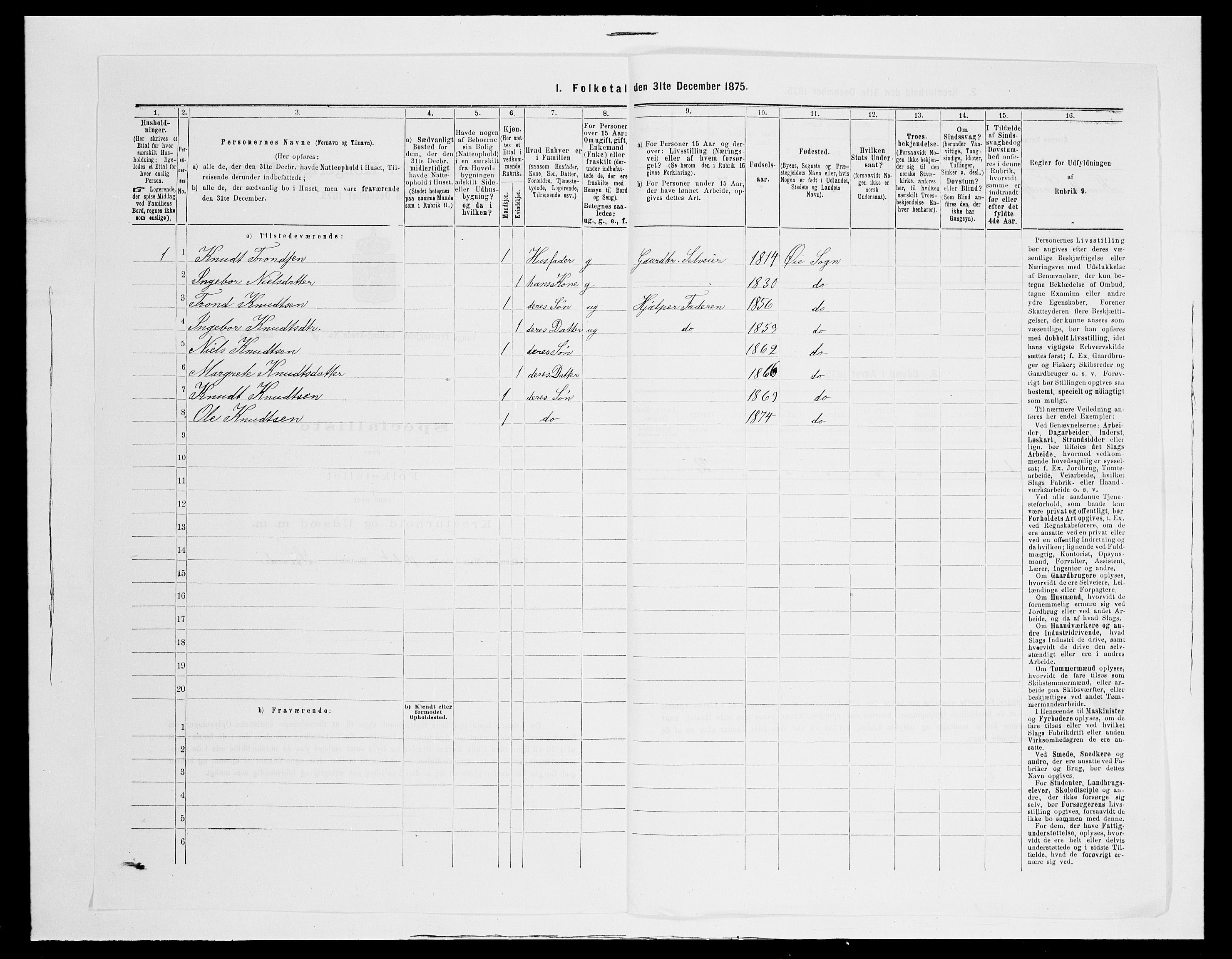 SAH, 1875 census for 0545P Vang, 1875, p. 547