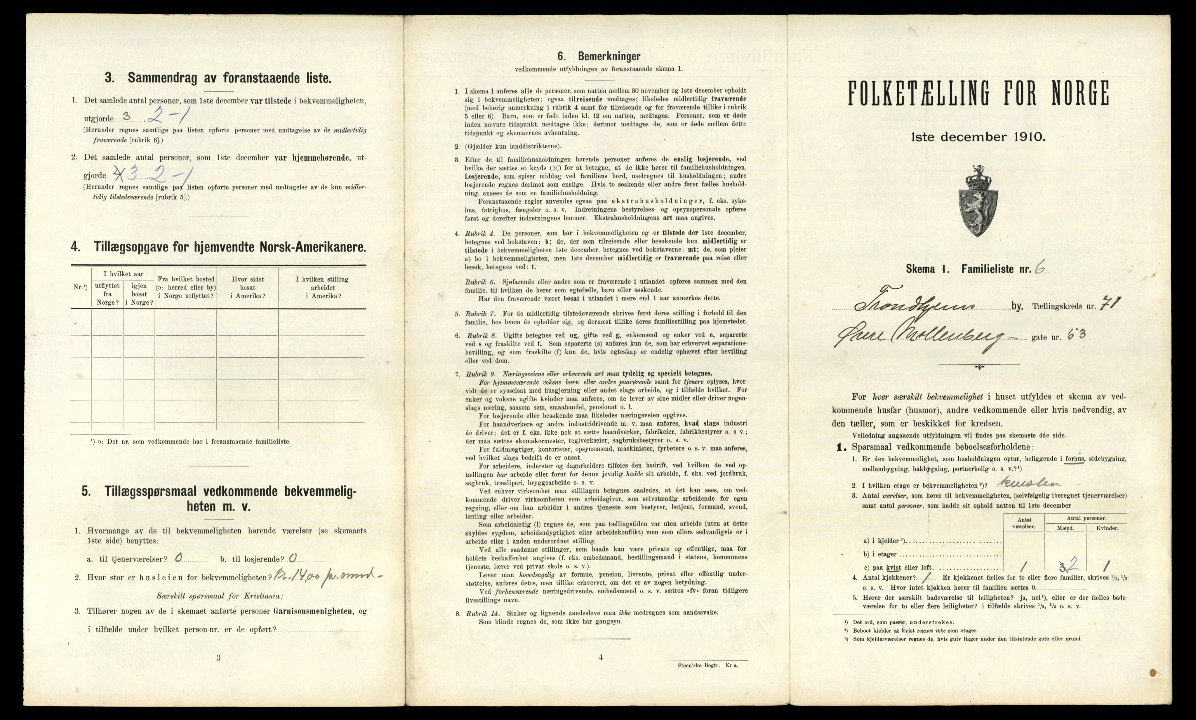 RA, 1910 census for Trondheim, 1910, p. 20925