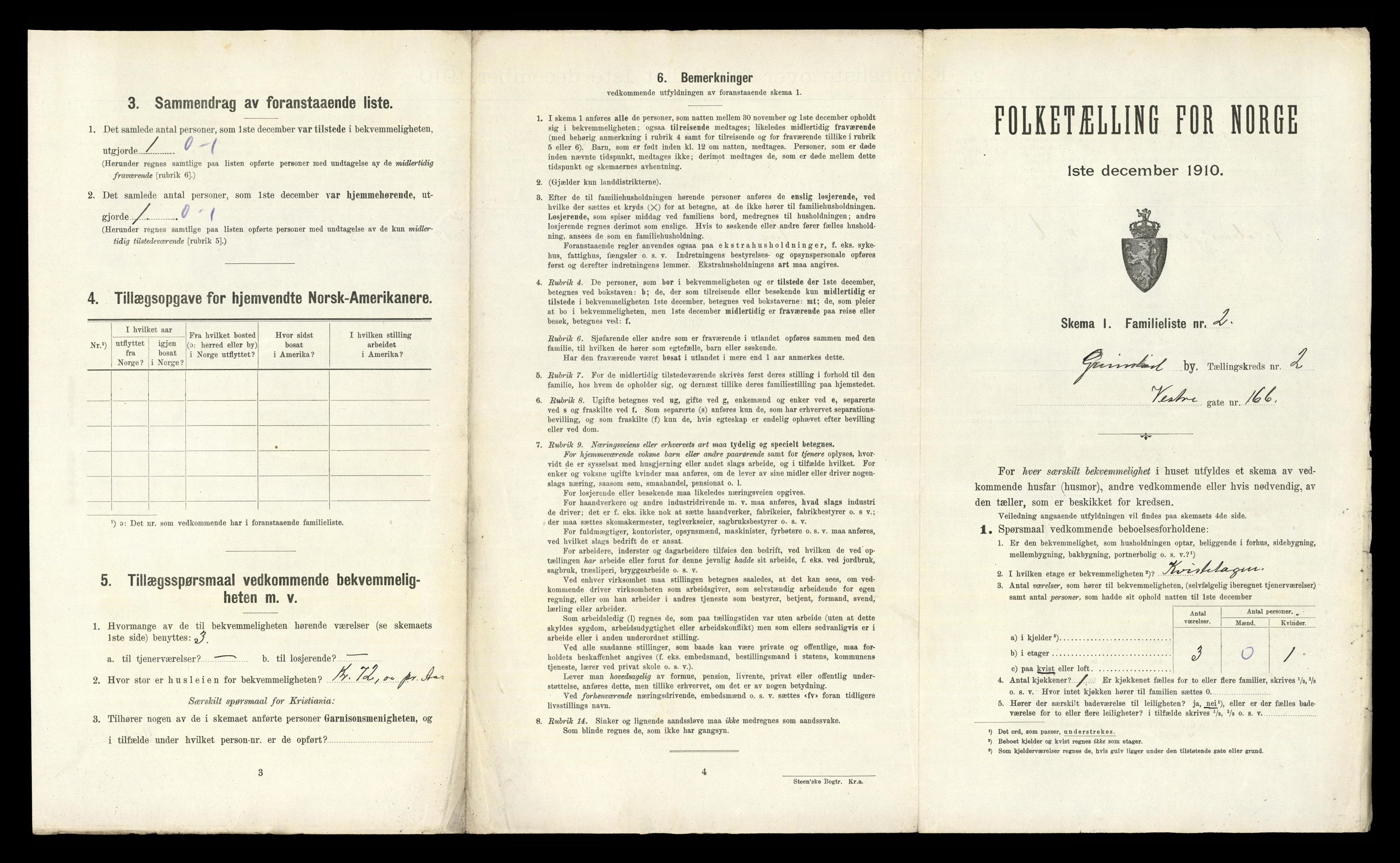 RA, 1910 census for Grimstad, 1910, p. 990