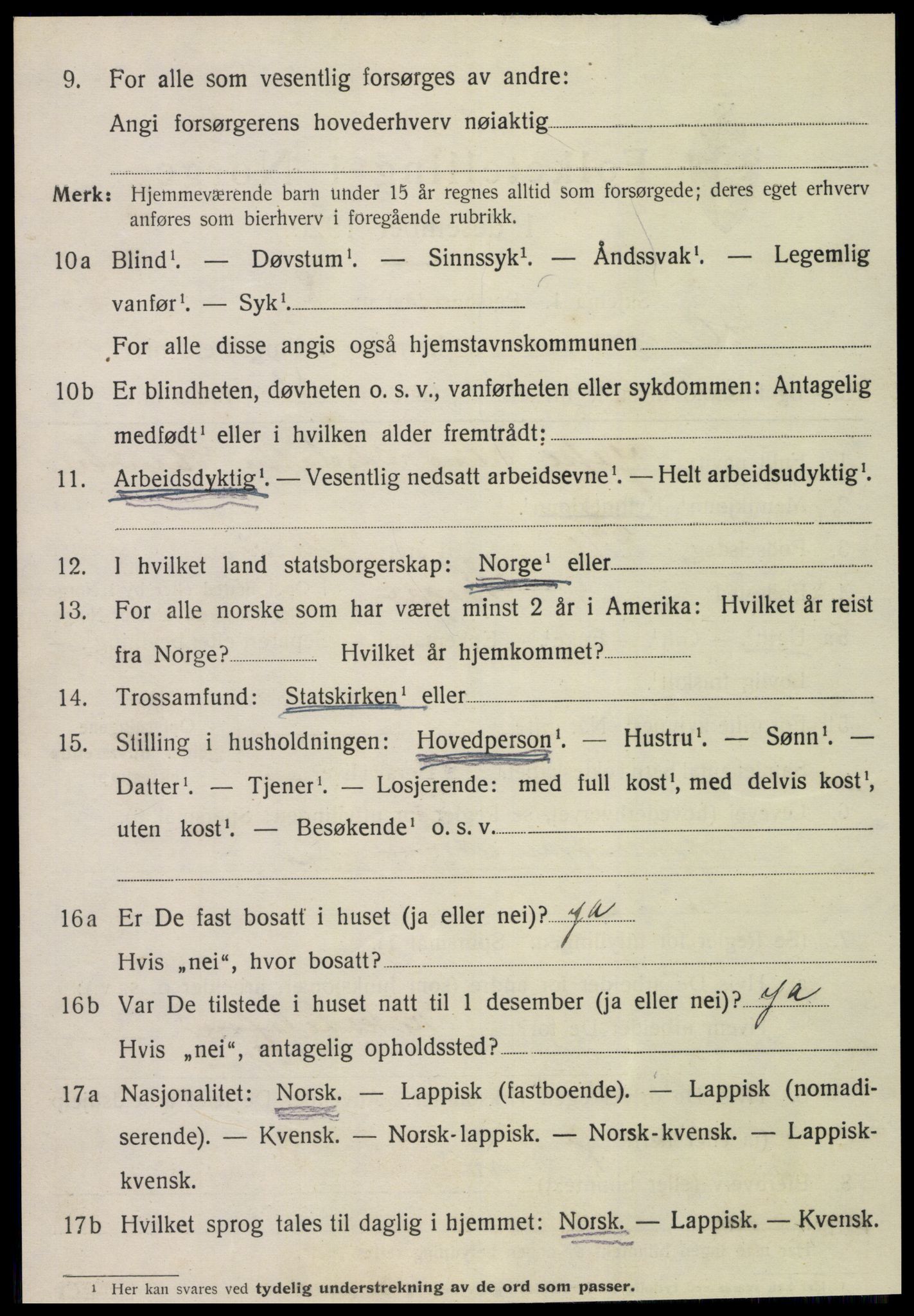 SAT, 1920 census for Hegra, 1920, p. 3371